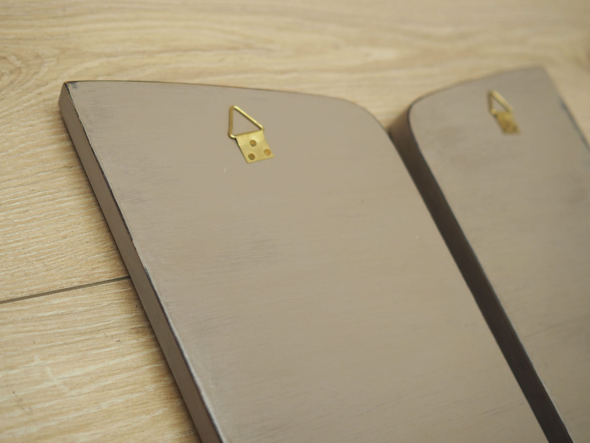 2x Mirror Wood Grey 1960s