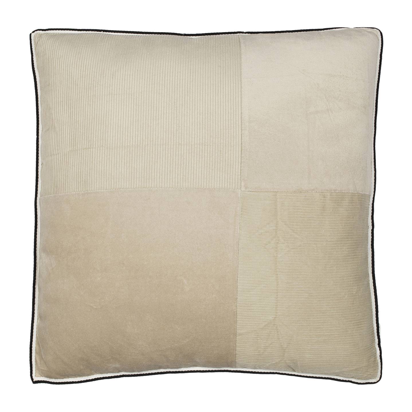 Dekokissen Arna Samt Baumwollstoff Beige