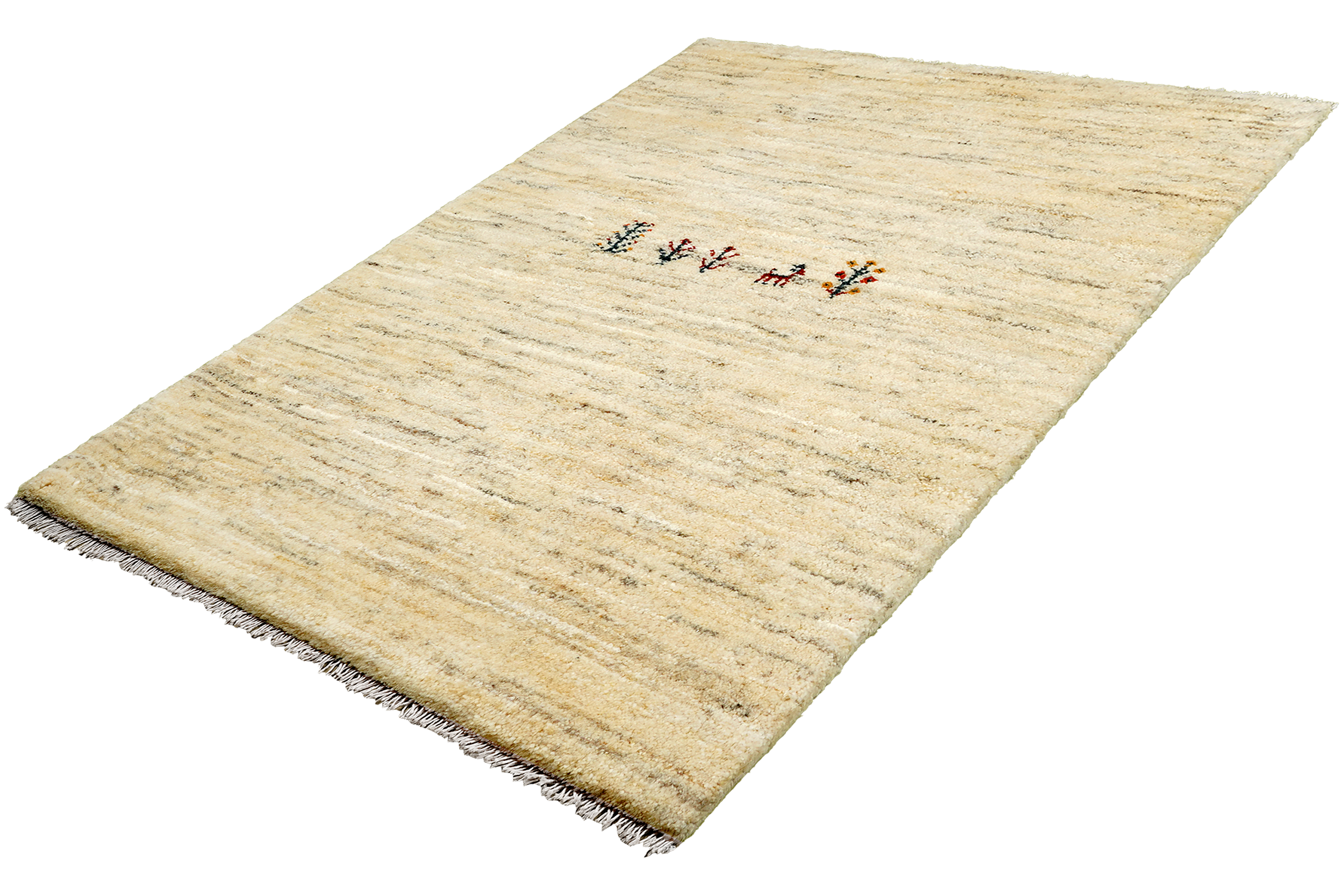 Gabbeh Teppich Wolle Creme