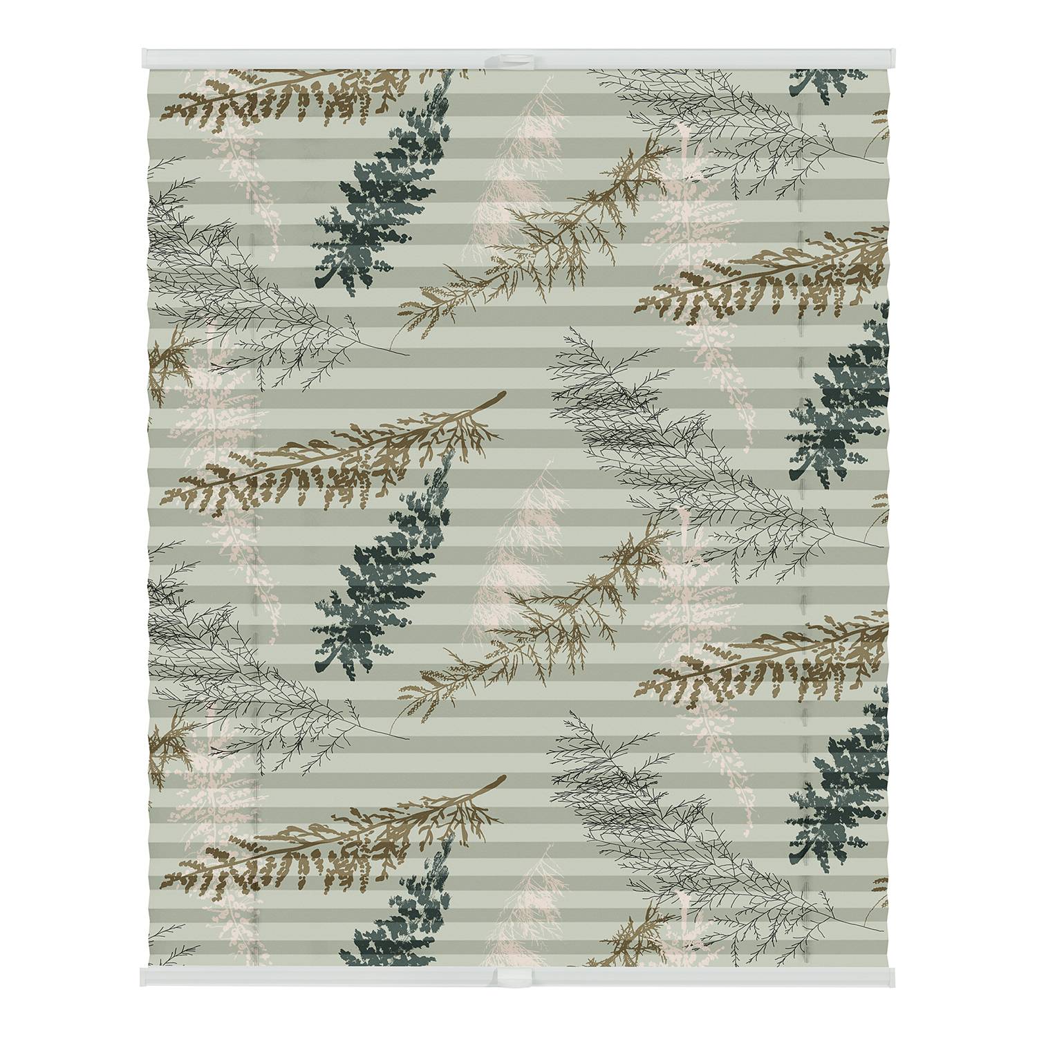 Plissee Klemmfix Fir Branches Polyester Grün 60 x 130 cm