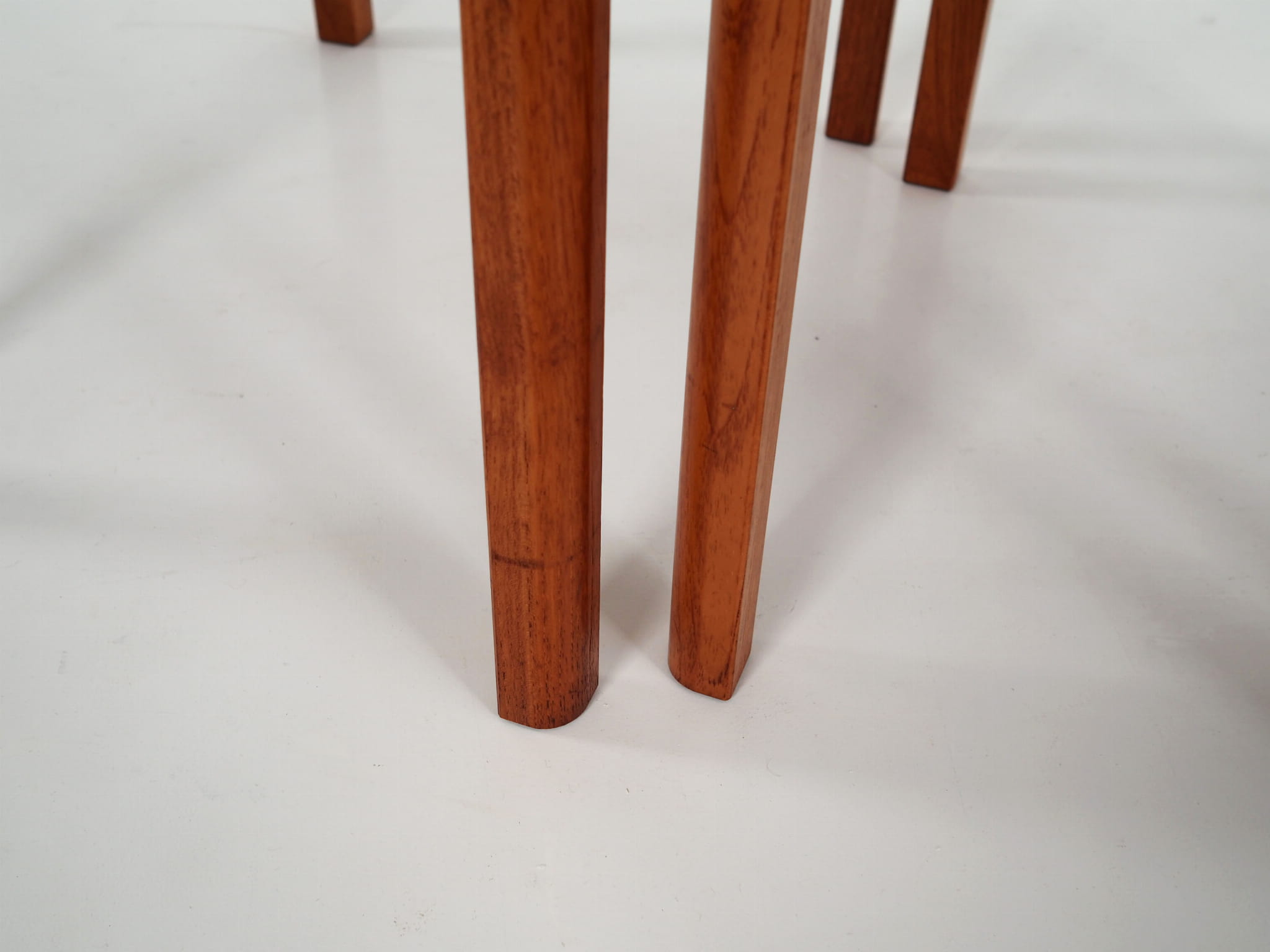 3x Vintage Side Table Teak Brown 1970s