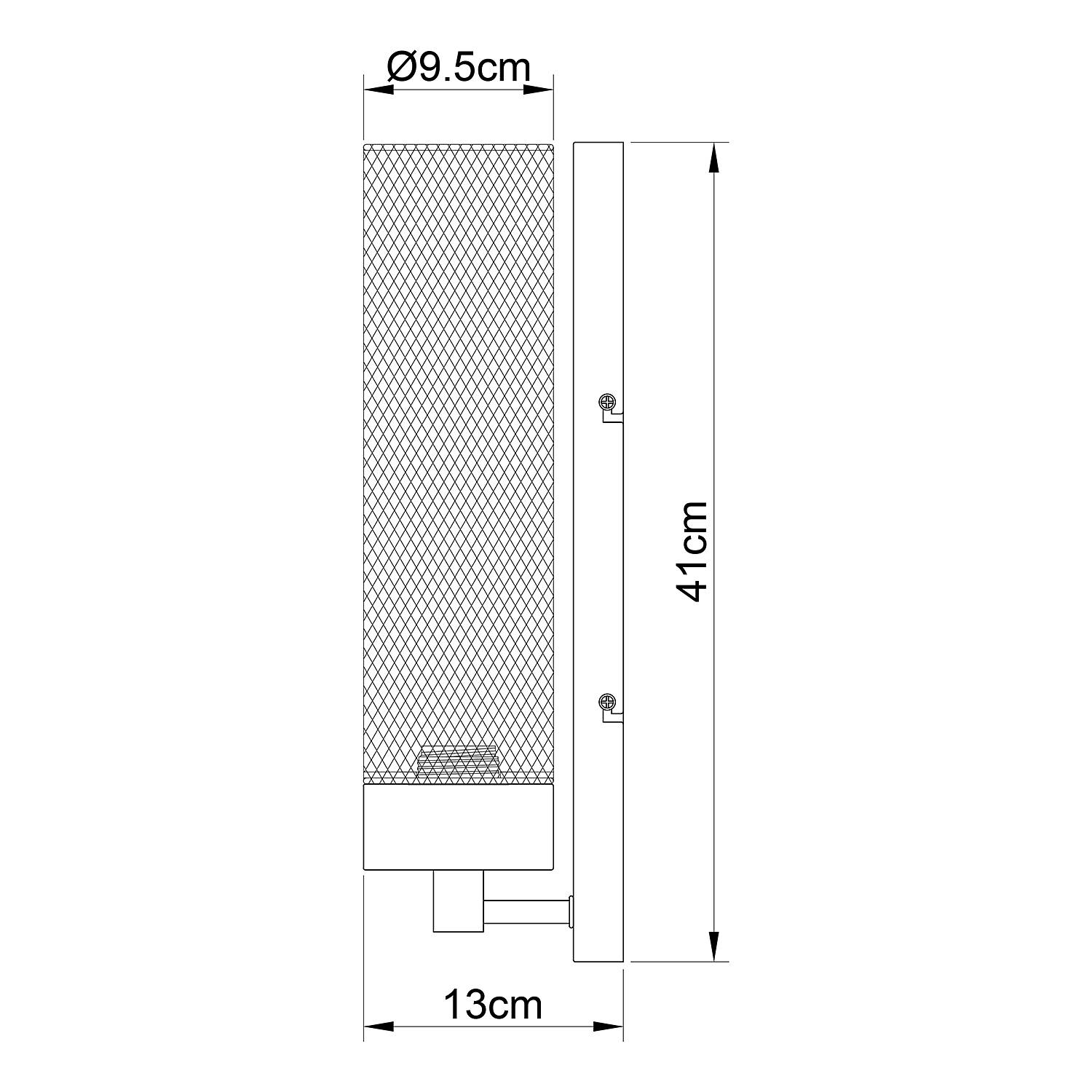 Wall lamp Hans 1-light Black