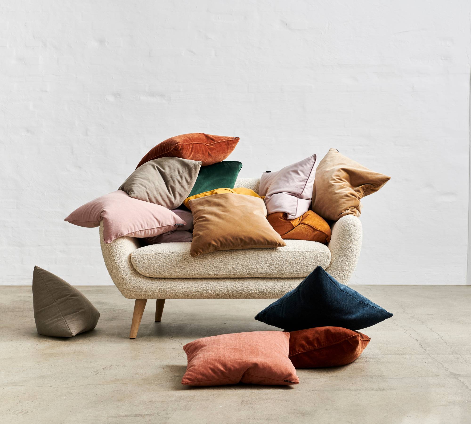 Inez Kissen Enten- Daunenfedern Planet Grey Green