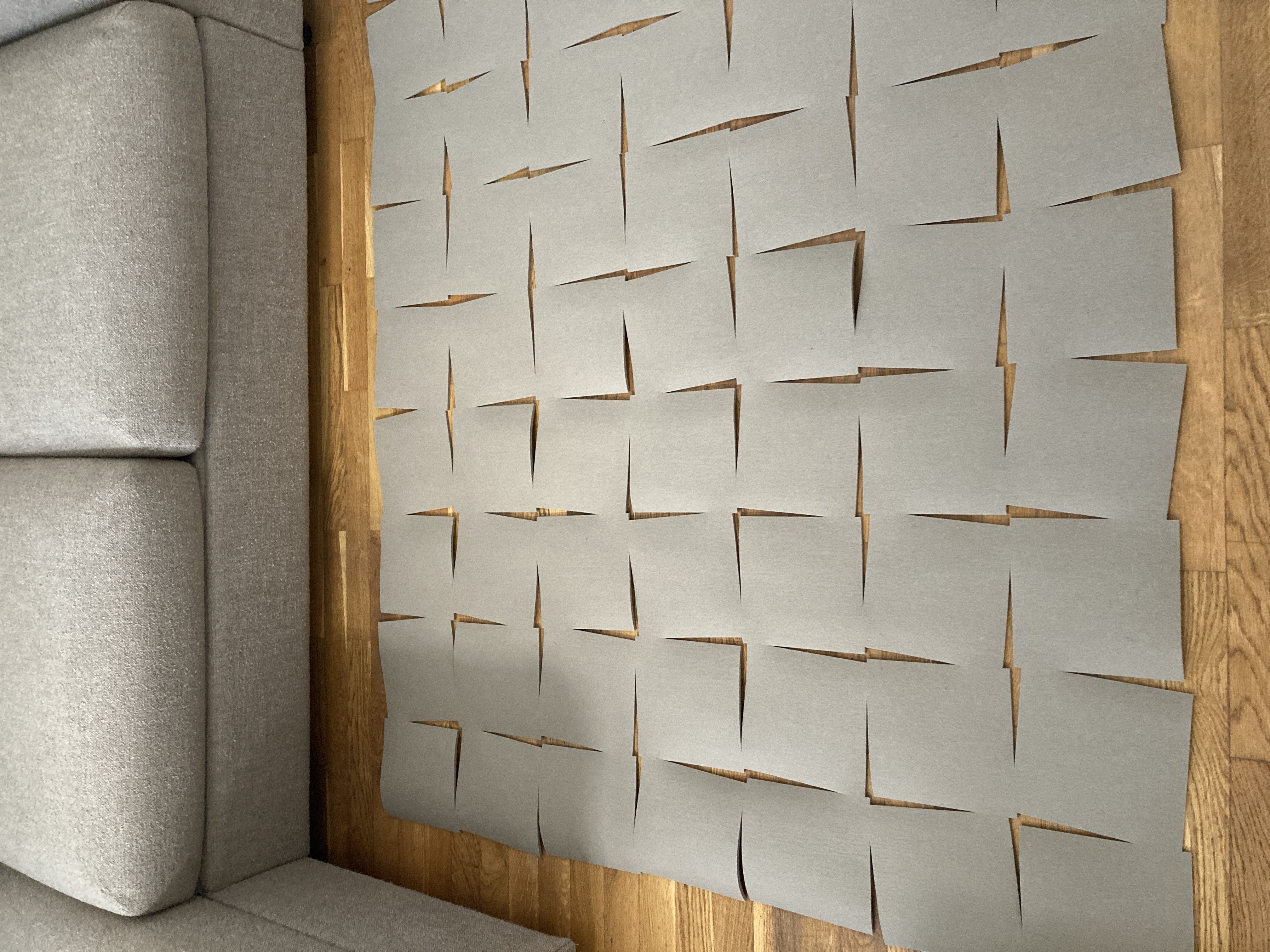 Tiles Teppich Wolle Grau