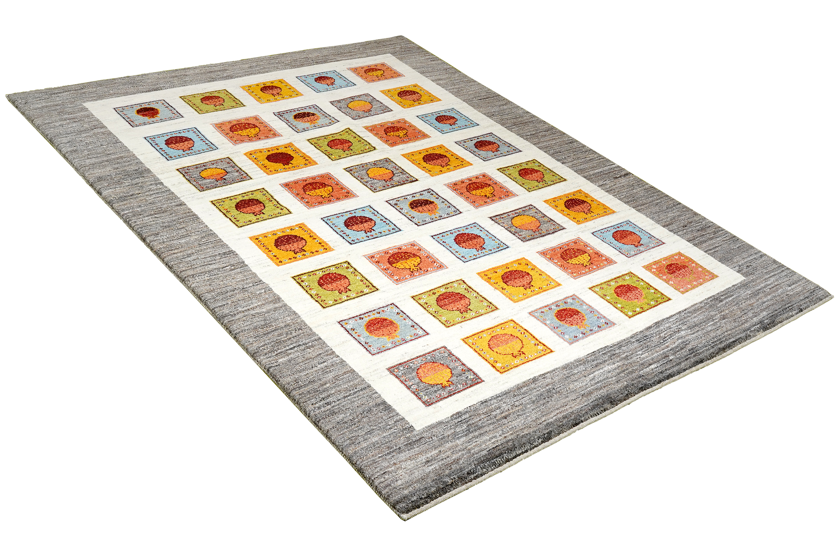 Rizbaf Gabbeh-Teppich Wolle Beige