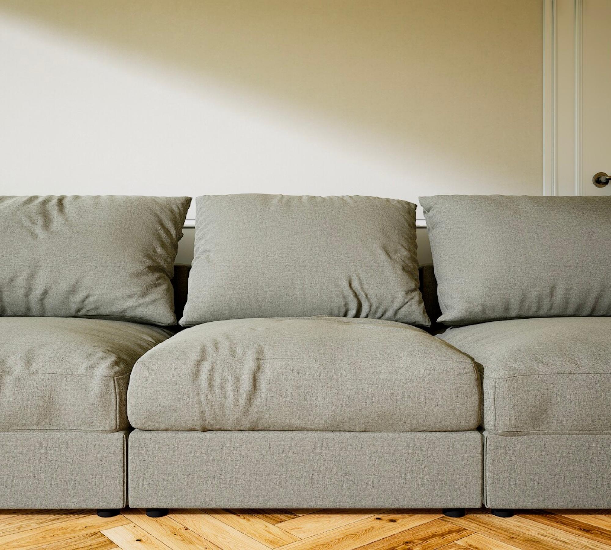 Flayr 3-Sitzer Sofa Webstoff Schiefergrau