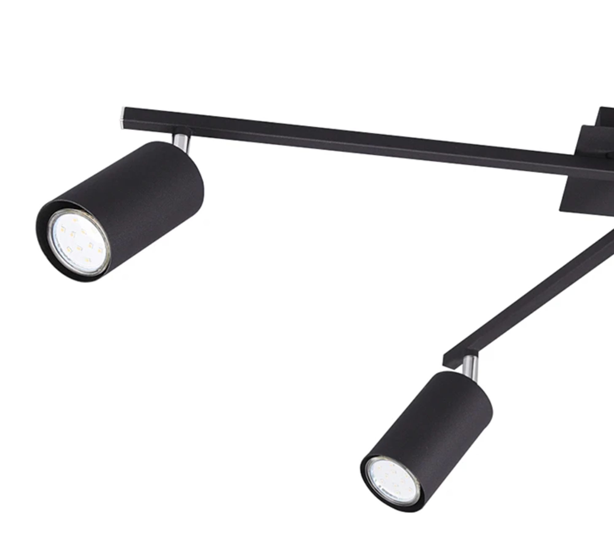 Ceiling light 5-flame Metal Black