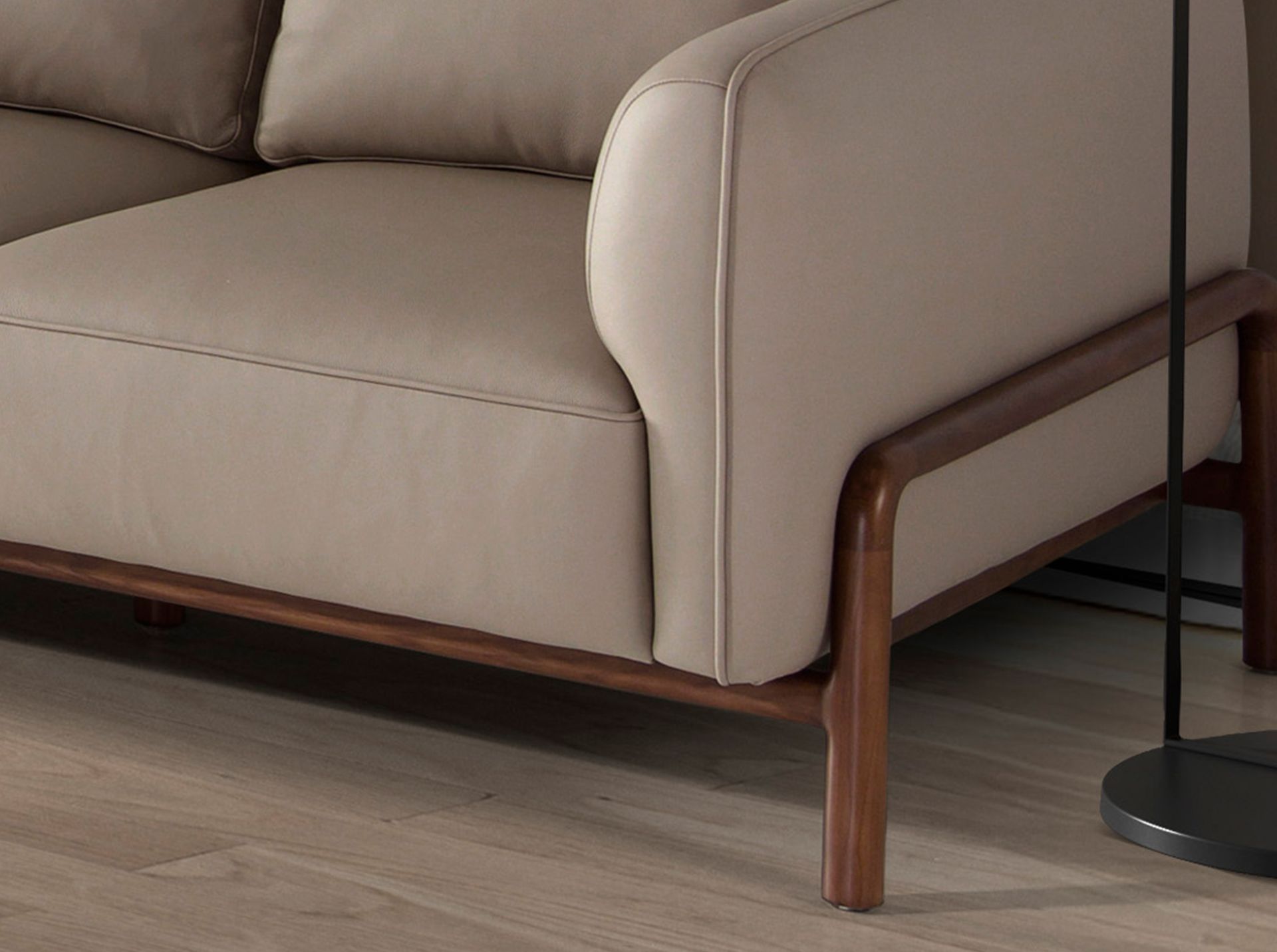 Sofa 6257 2-Sitzer Leder Braun