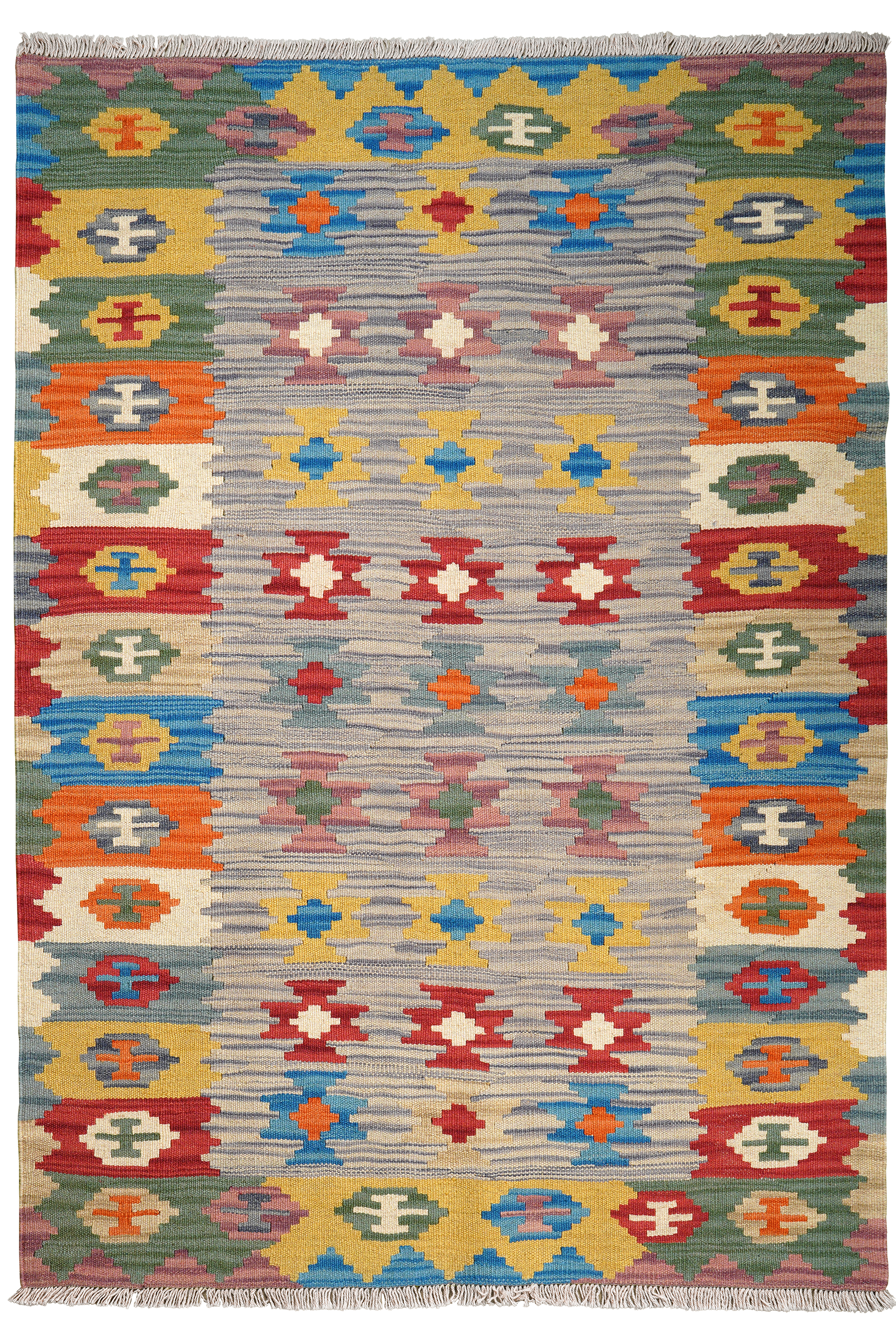 Kilim Gashgai Teppich Mehrfarbig