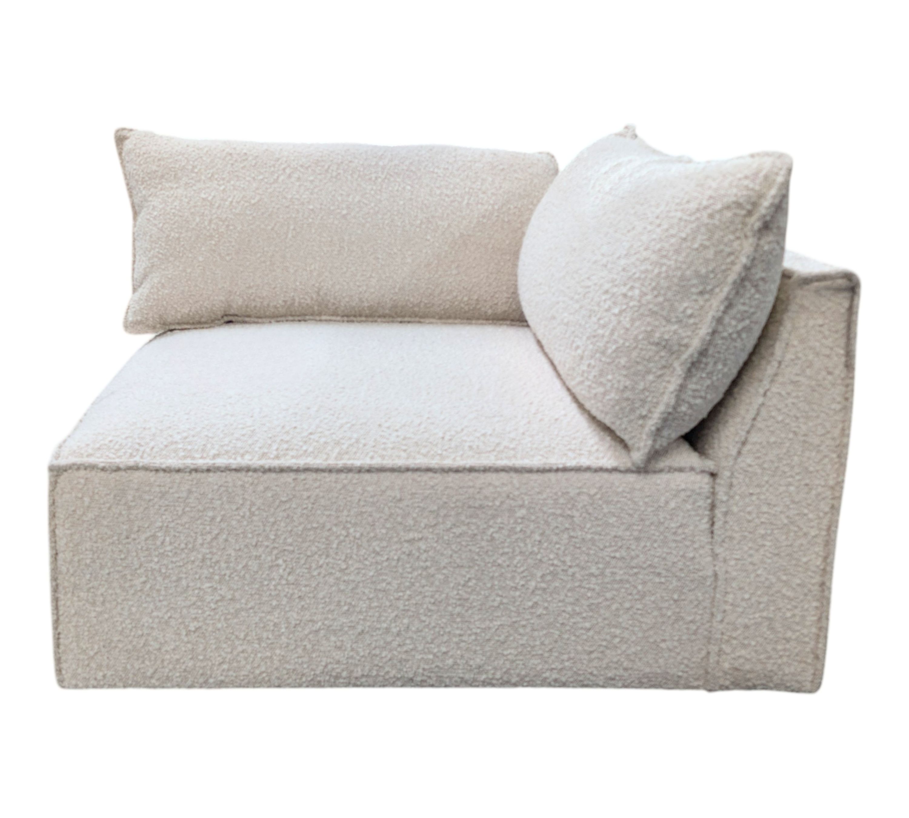 Daphne 1-seater corner module left Maya Cream