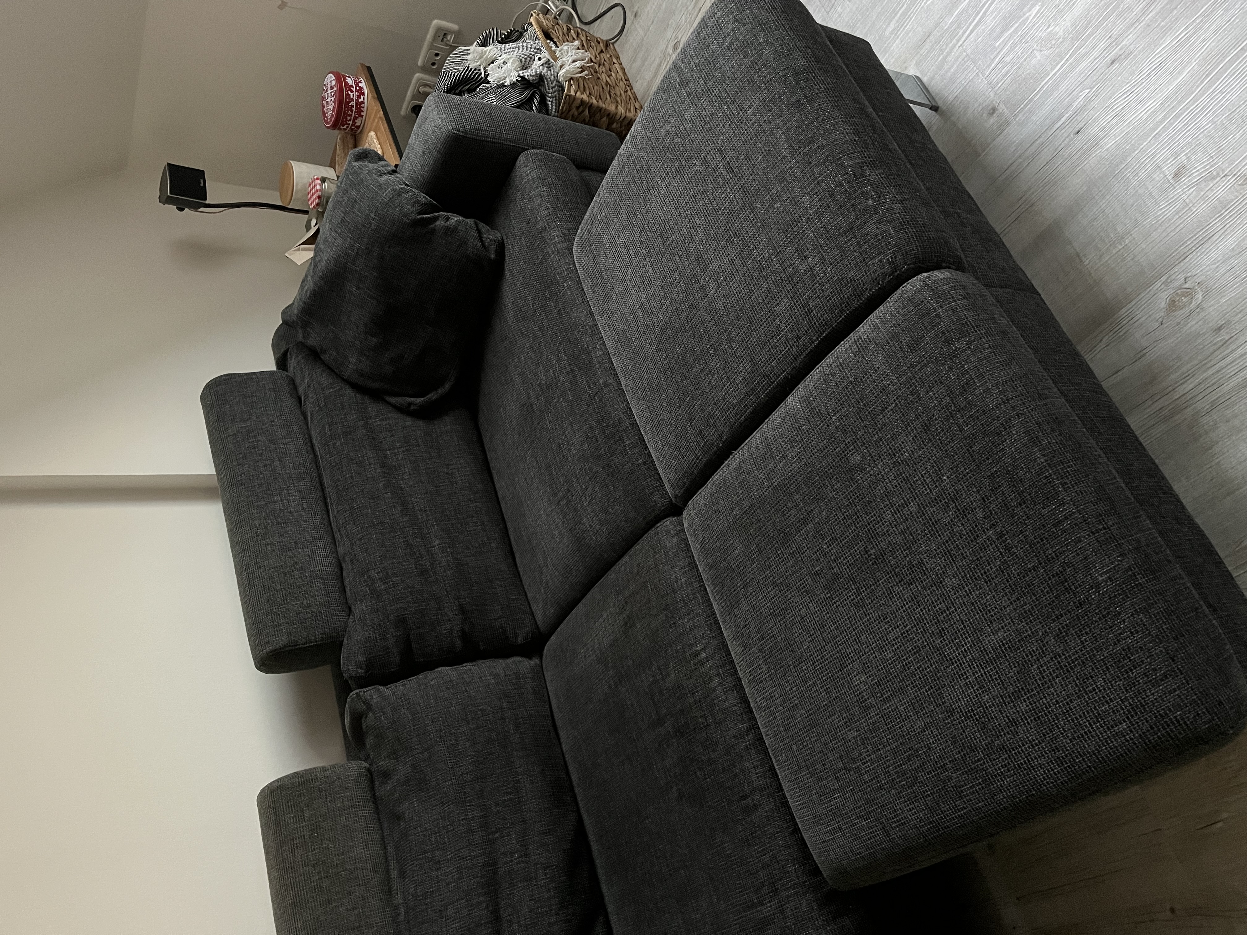 Sofa 2-Sitzer Dunkelgrau