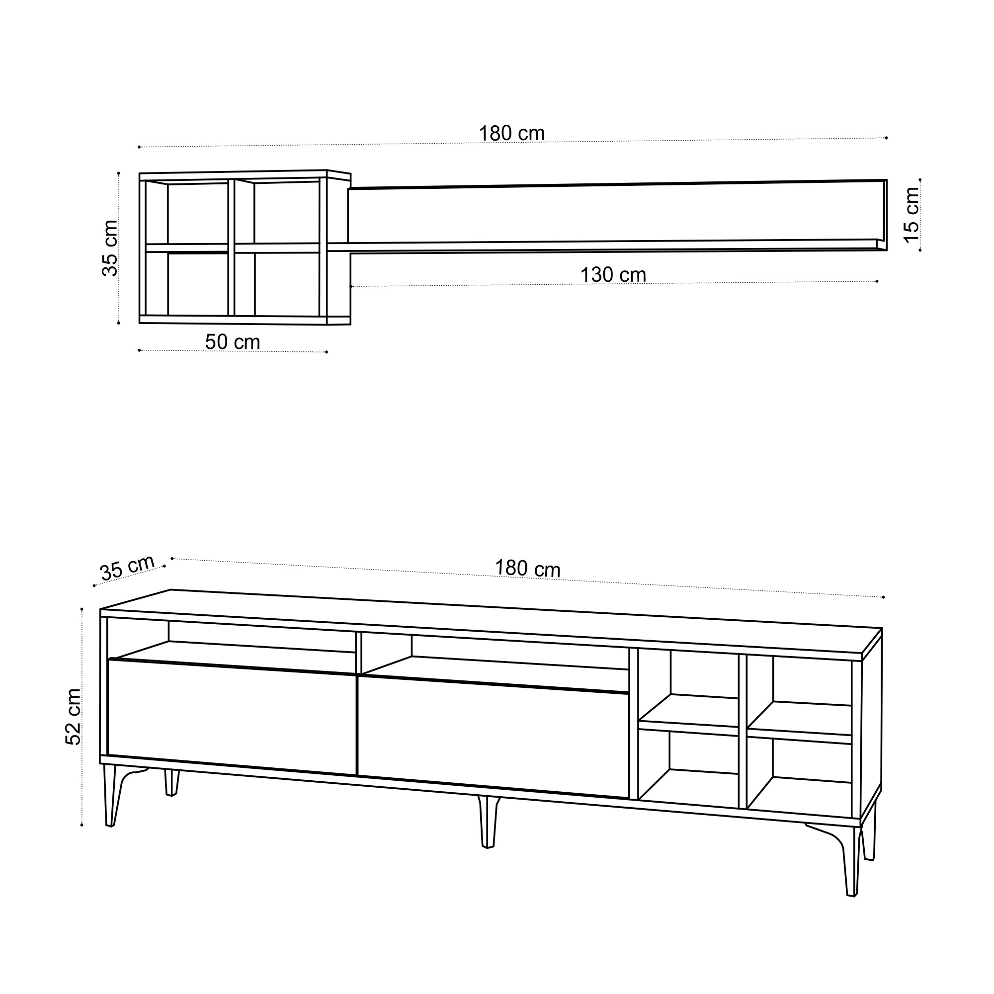 Debbie TV-Schrank Holz Eiche