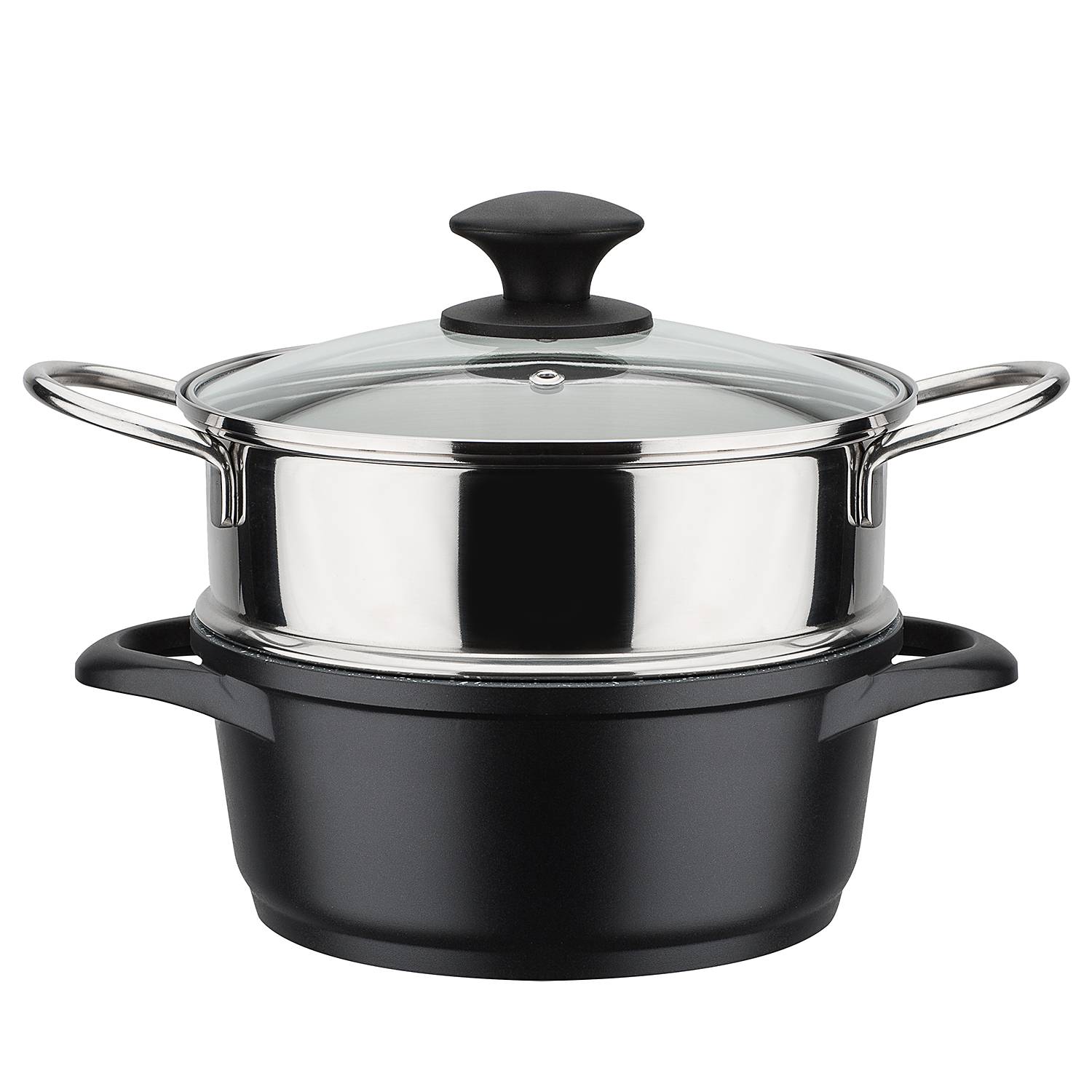 x10 Topfset Gourmet Granit Aluminium Grau