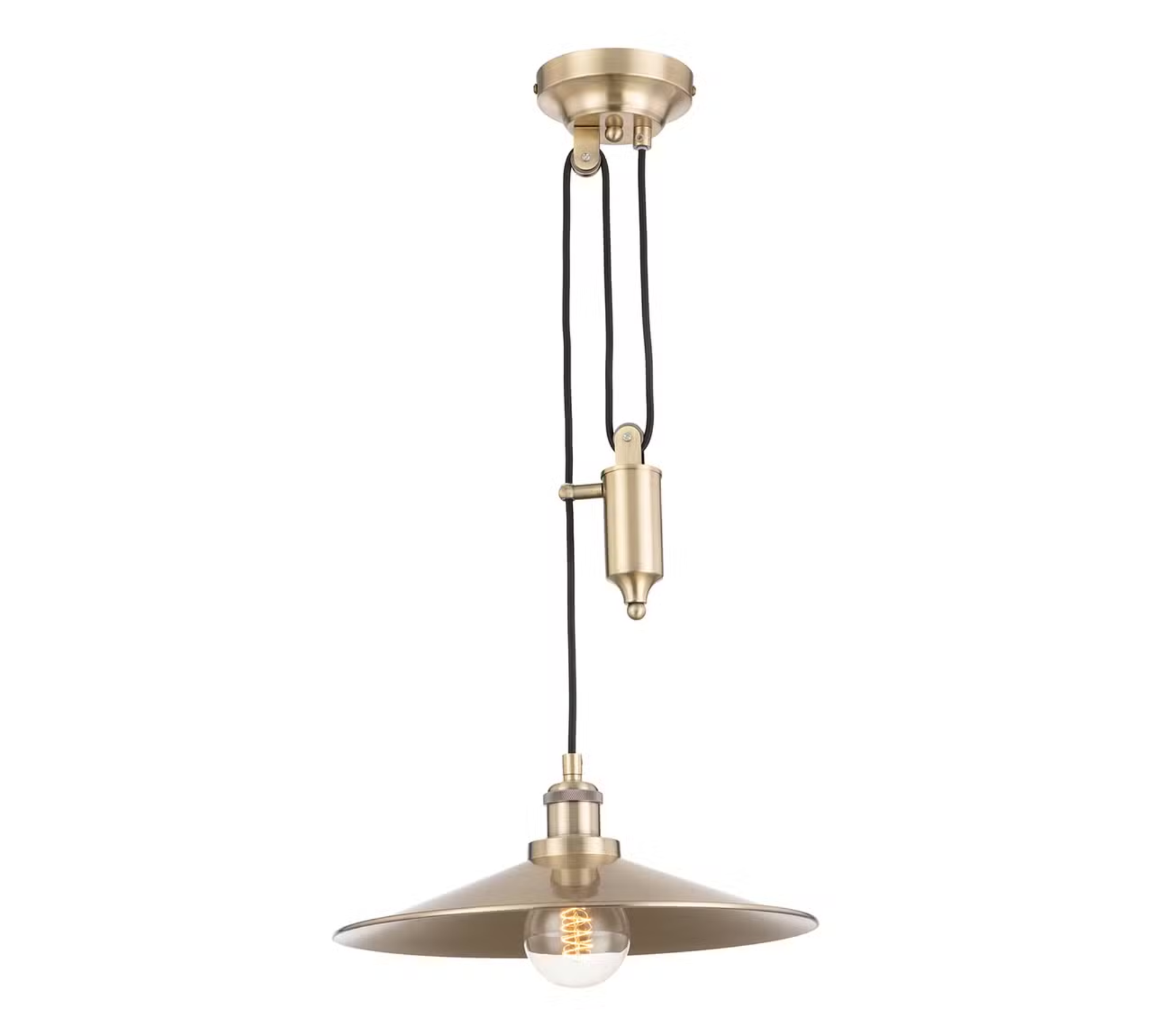 Pendant lamp 1-light metal powder-coated