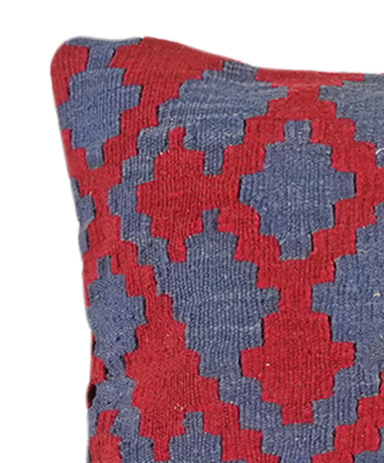 Kelim Kissen Wolle Mehrfarbig