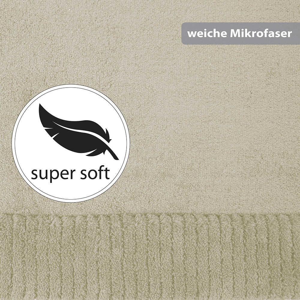 Rutschfeste Microfaser Badematte mit Memory Foam Sand