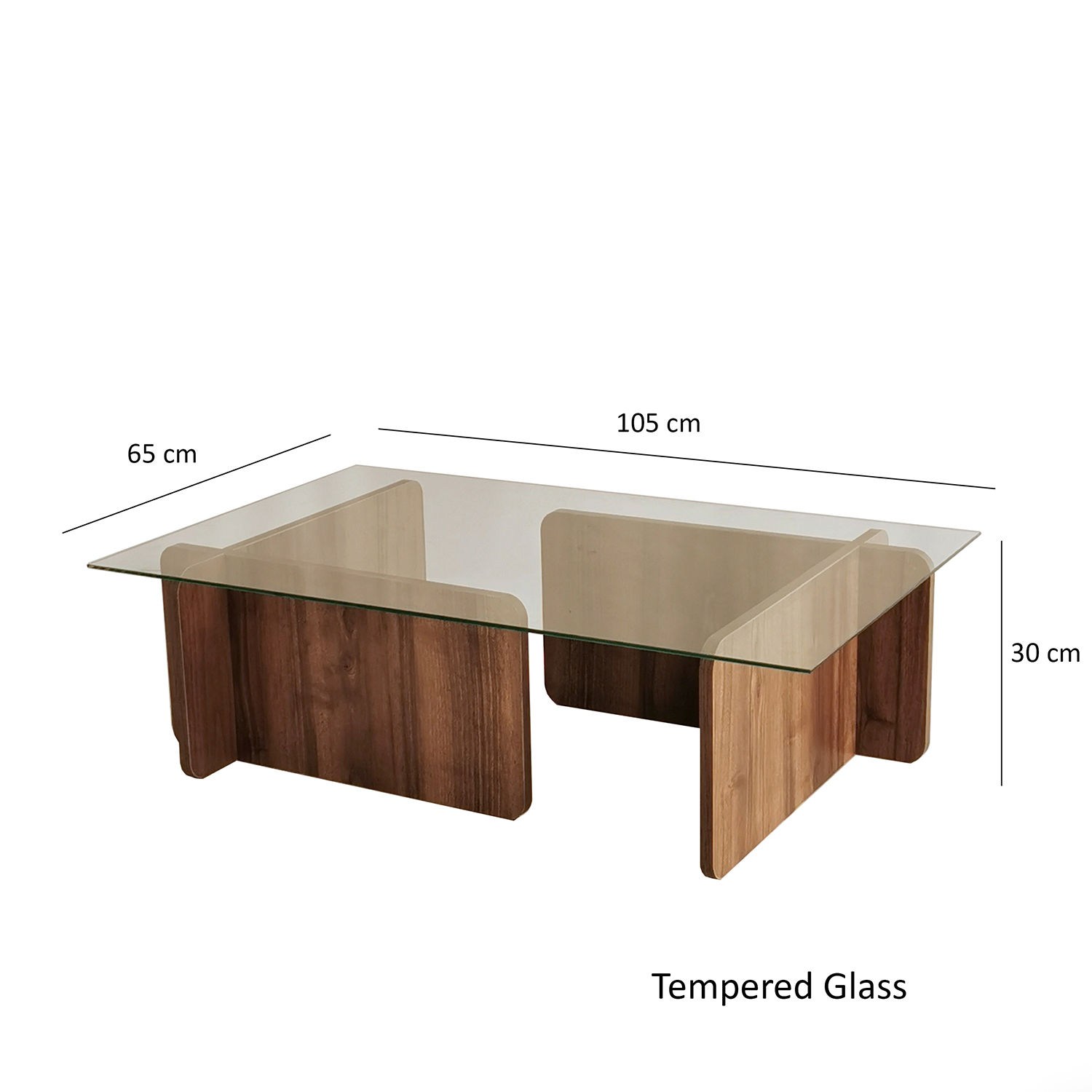 Couchtisch Sicherheitsglas 105cm