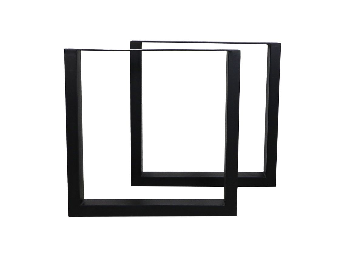 2x Modell U Tischbein Metall Schwarz