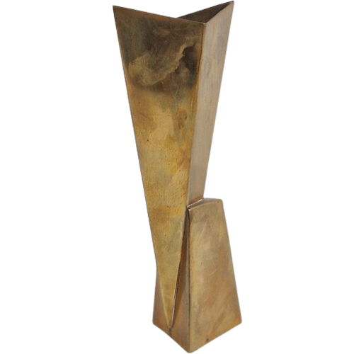 Vintage Vase Messing Versilbert 1930er Jahre