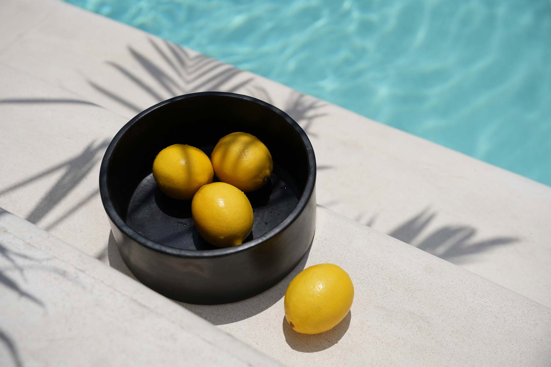 3x Burned Zylinderschale Schwarz