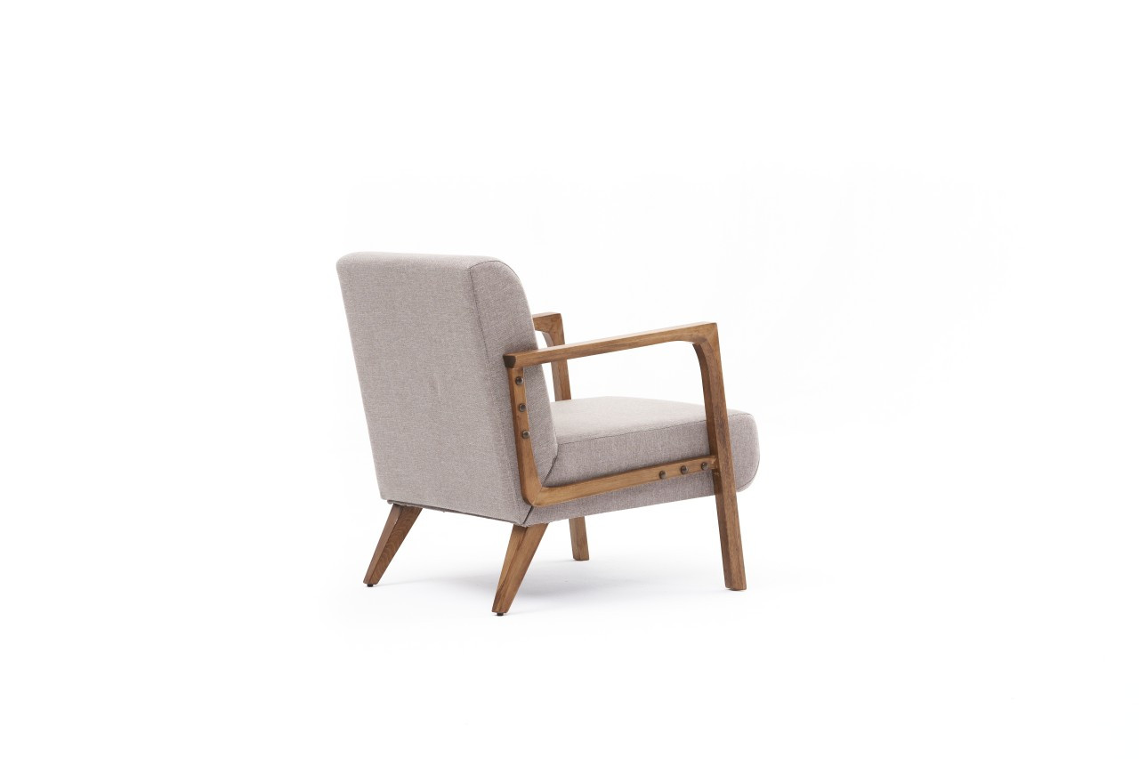 Kemer Sessel Holzfurnier Cream