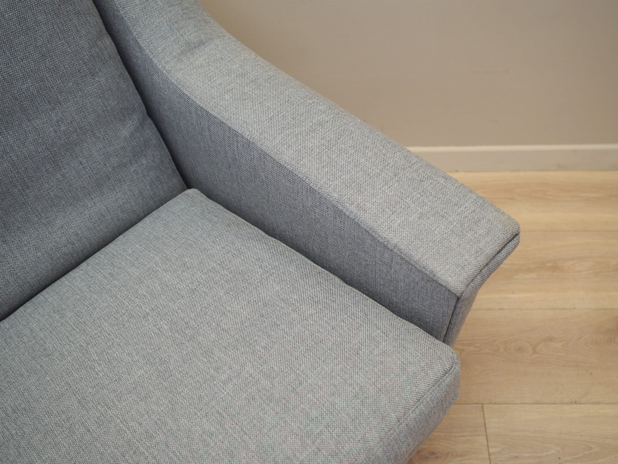Sessel Textil Holz Grau 1960er Jahre