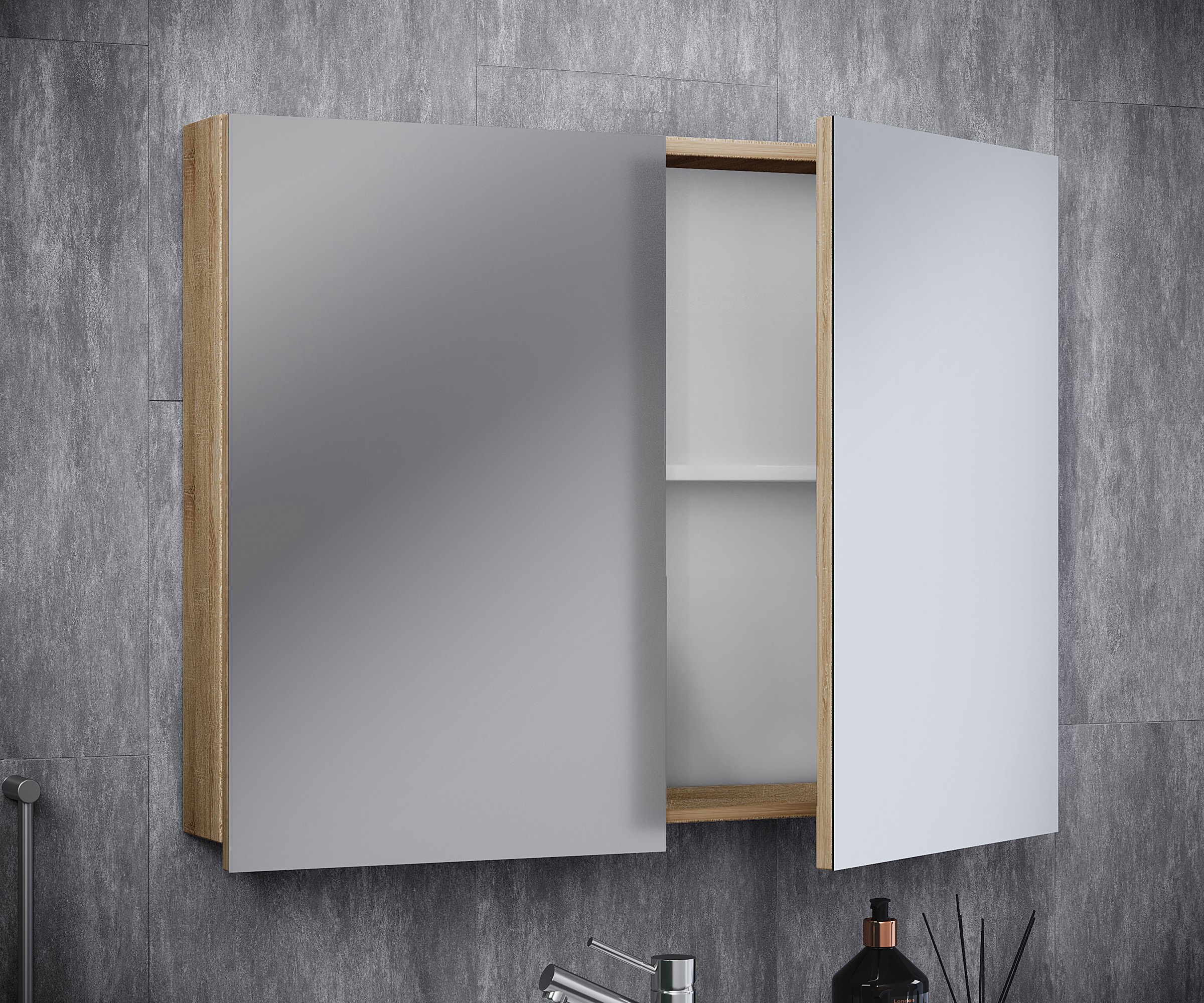 VCB 1 Mirror Cabinet Sonoma Oak Decor 60 cm