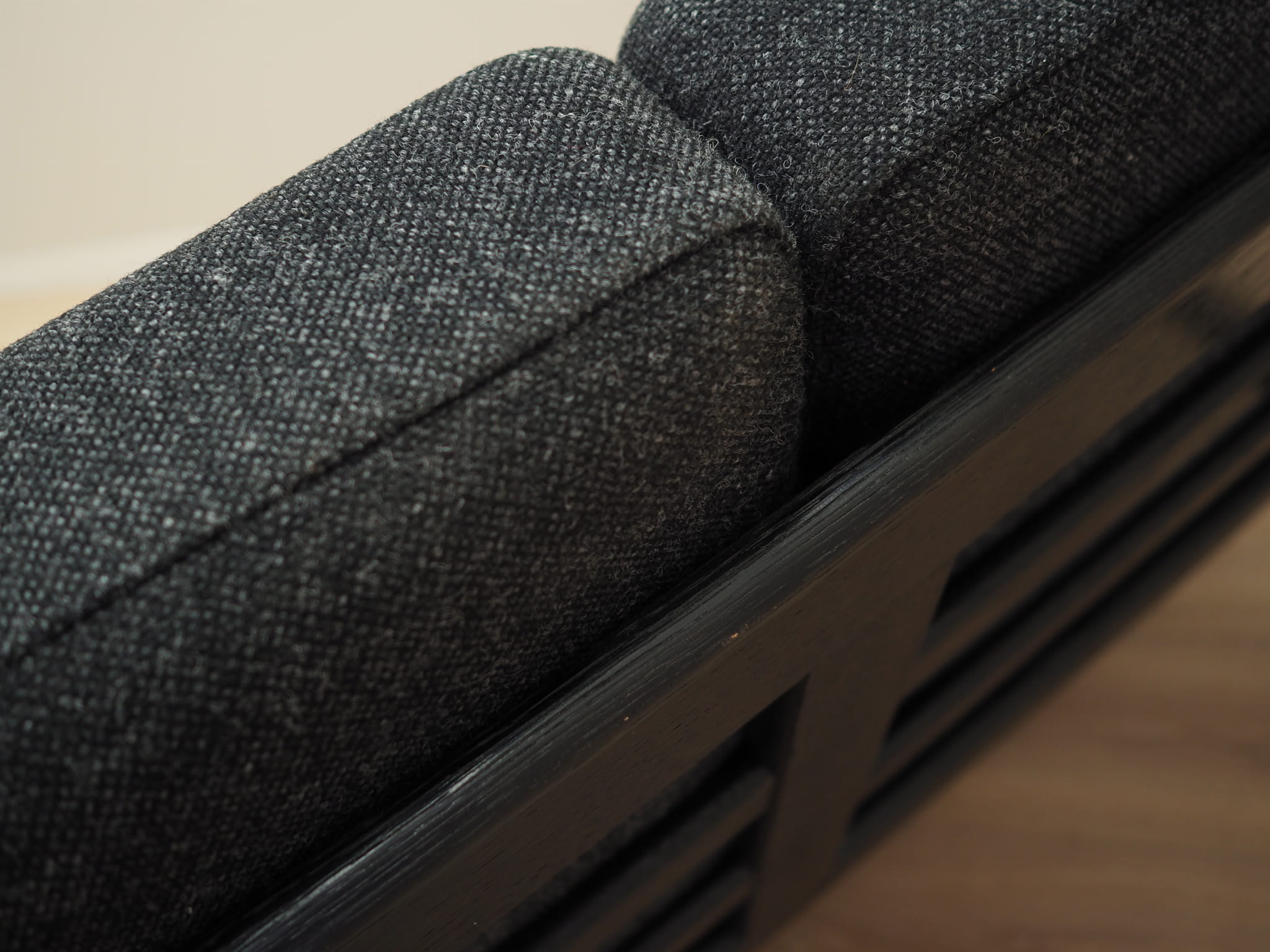 Sofa Textile Wood Black 1960s