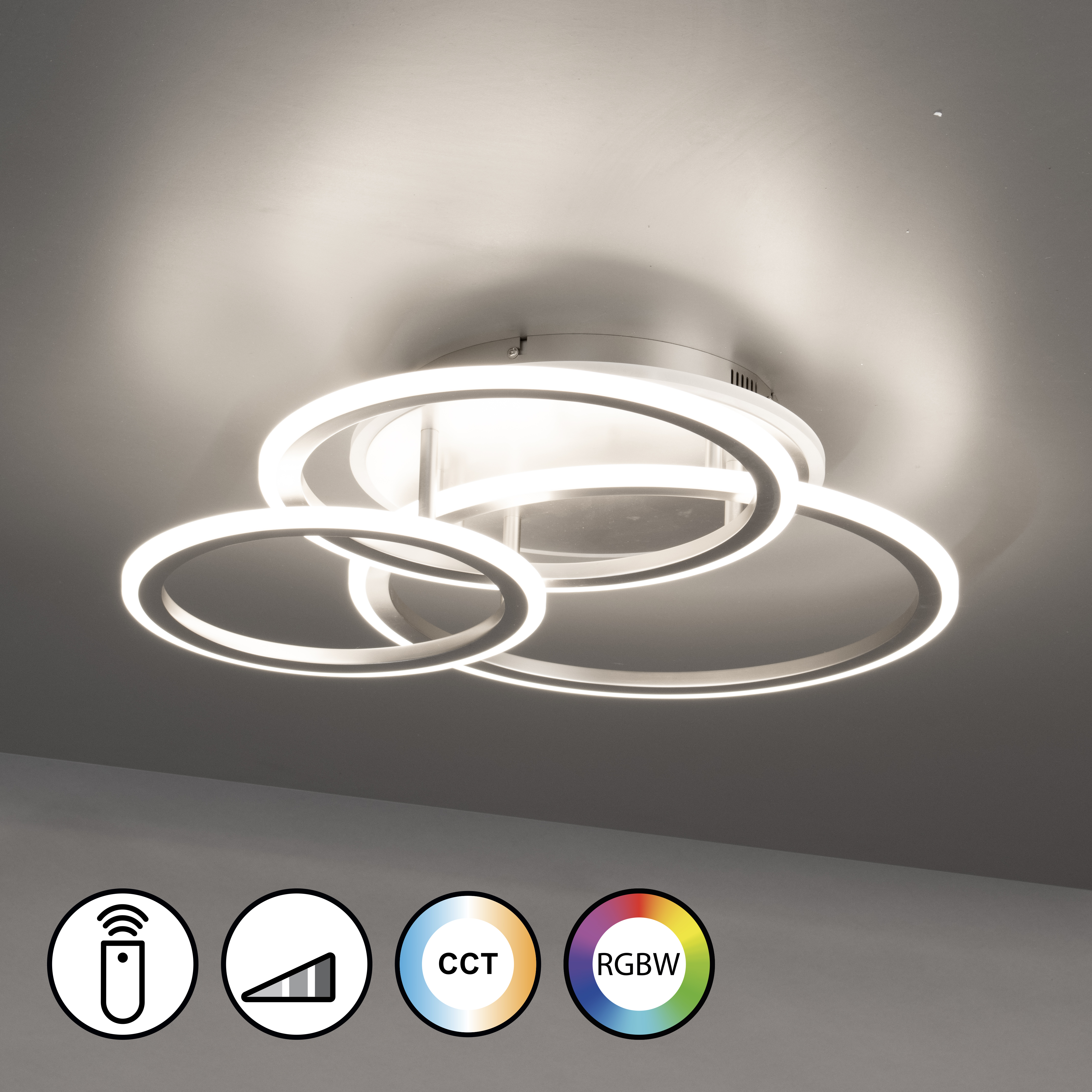 LED Ceiling Light Gelder Round Iron Acrylic Glass