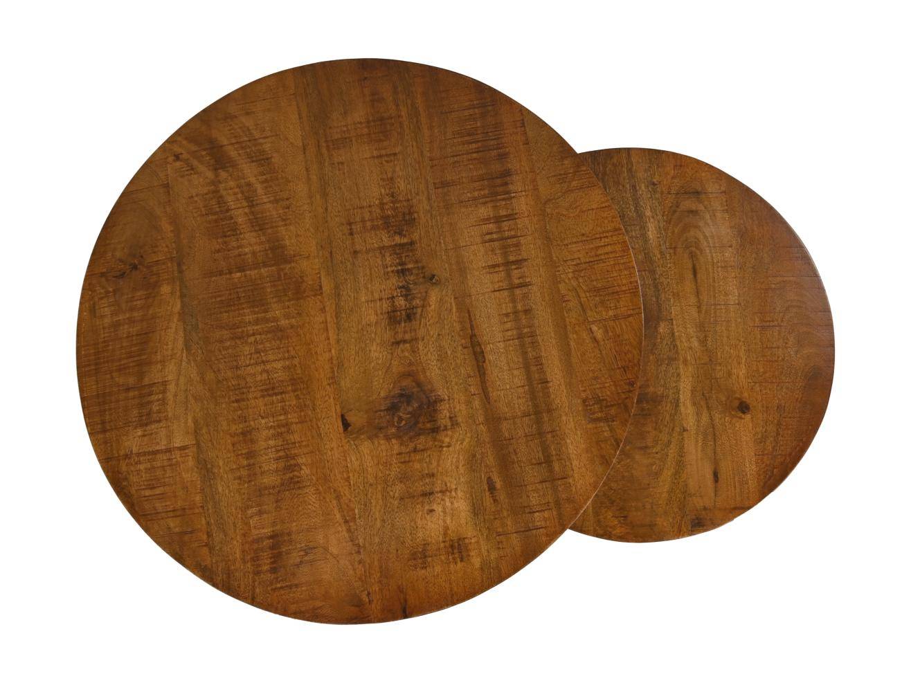 2x Ronin Beistelltisch Mangoholz Metall ø60cm