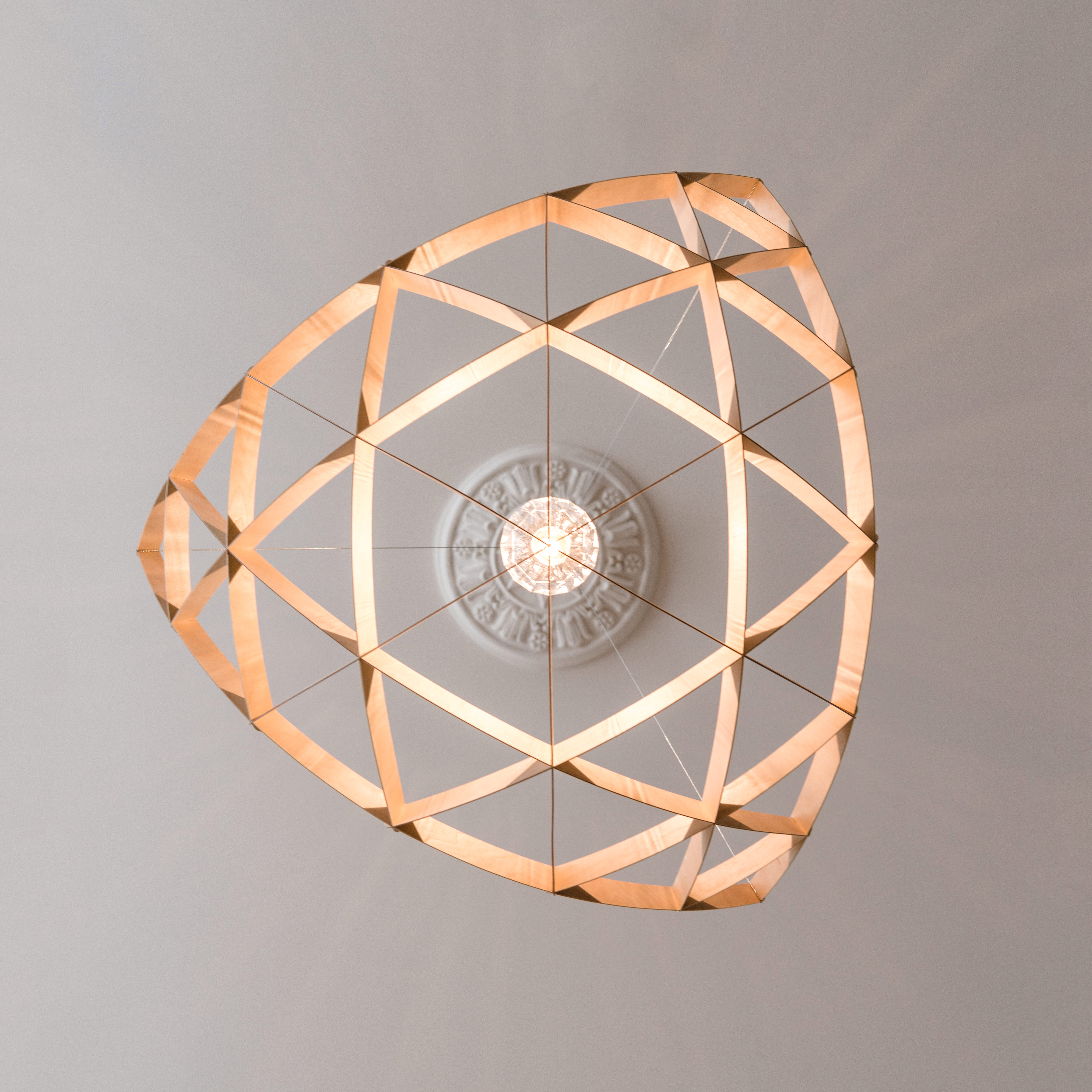 RAI Lampada a sospensione Legno Naturale