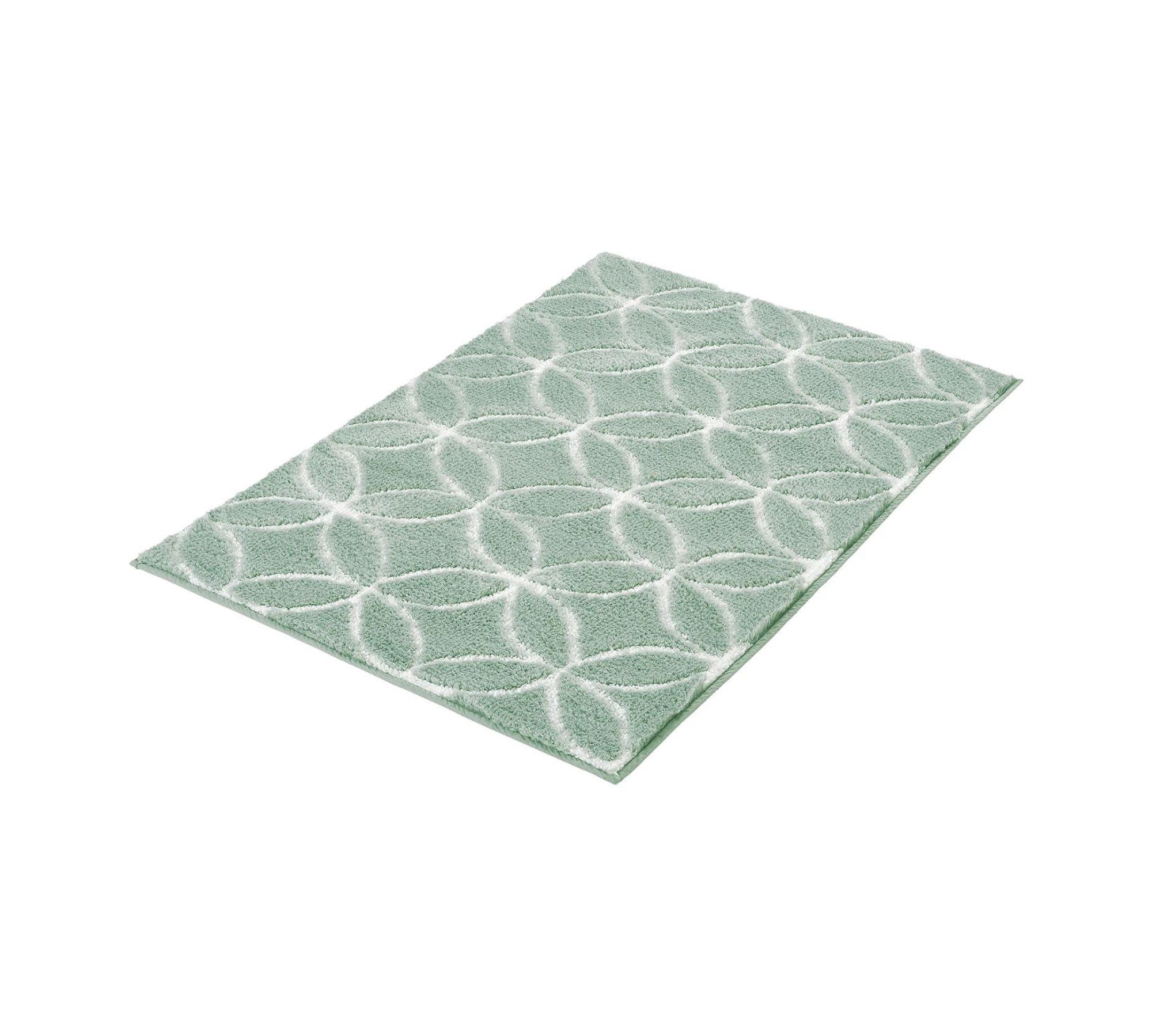 Badteppich Textil Grün Gemustert 70 x 120 cm