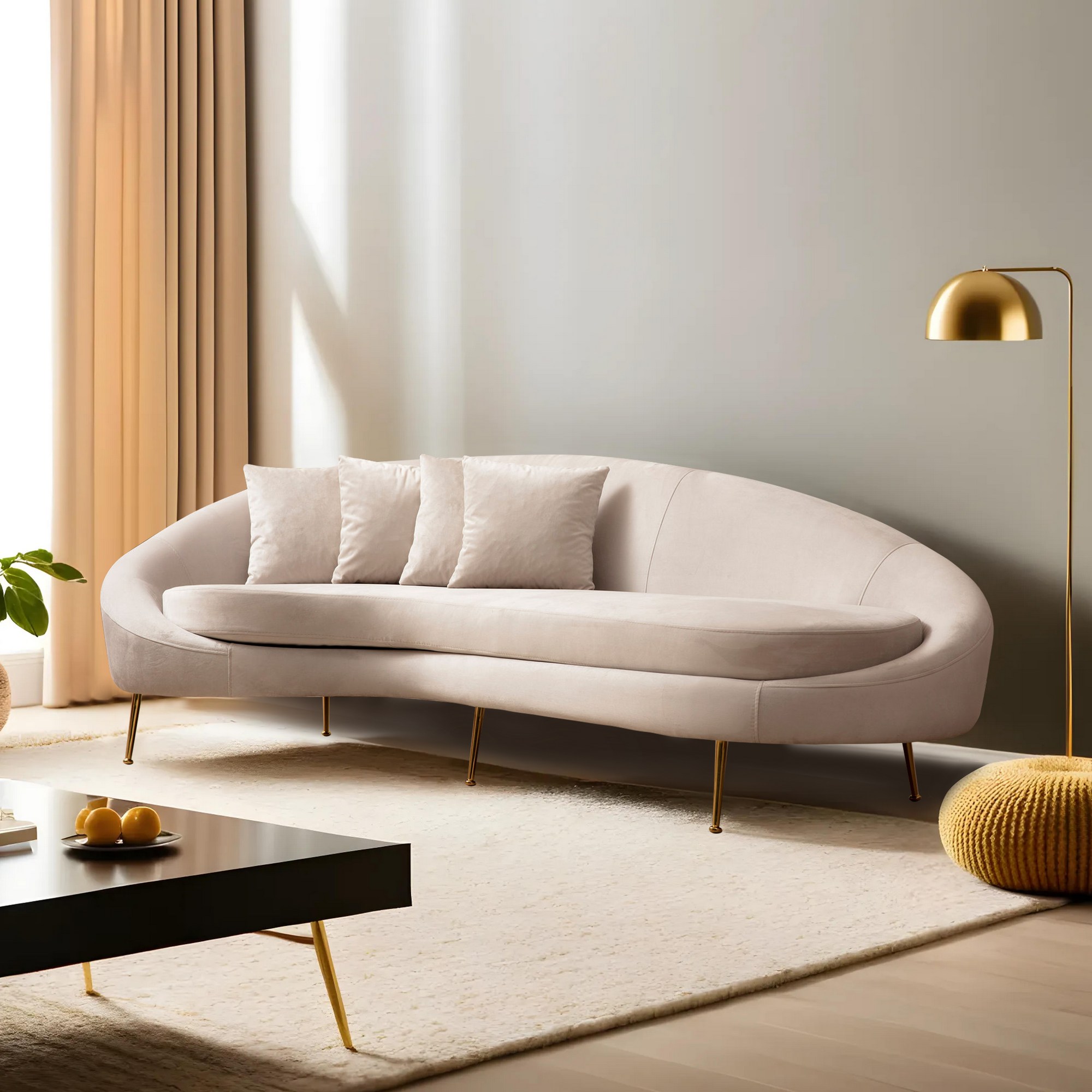 Elegantes Sofa 3-Sitzer Beige