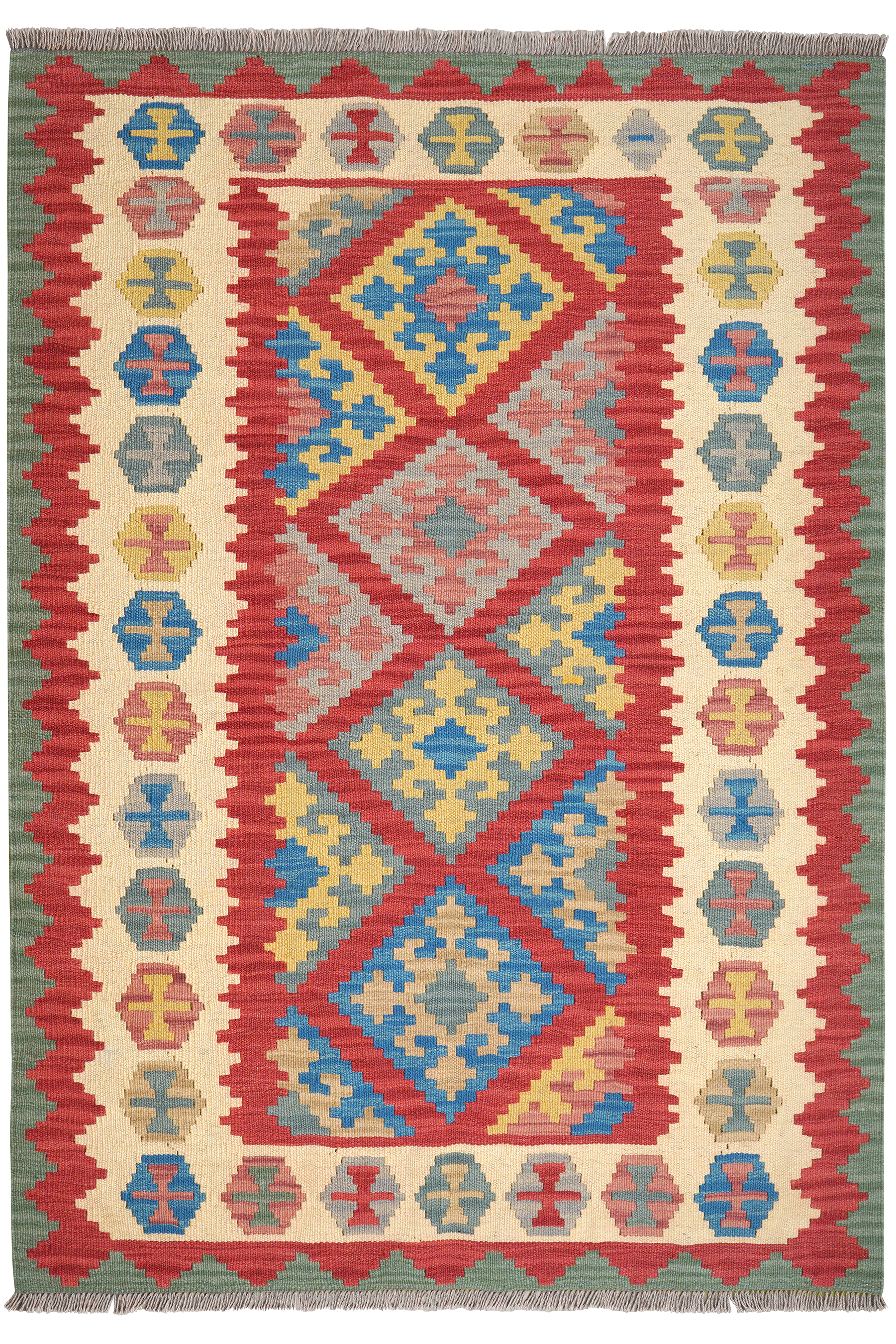 Kelim Gashgai Wool Multicolored