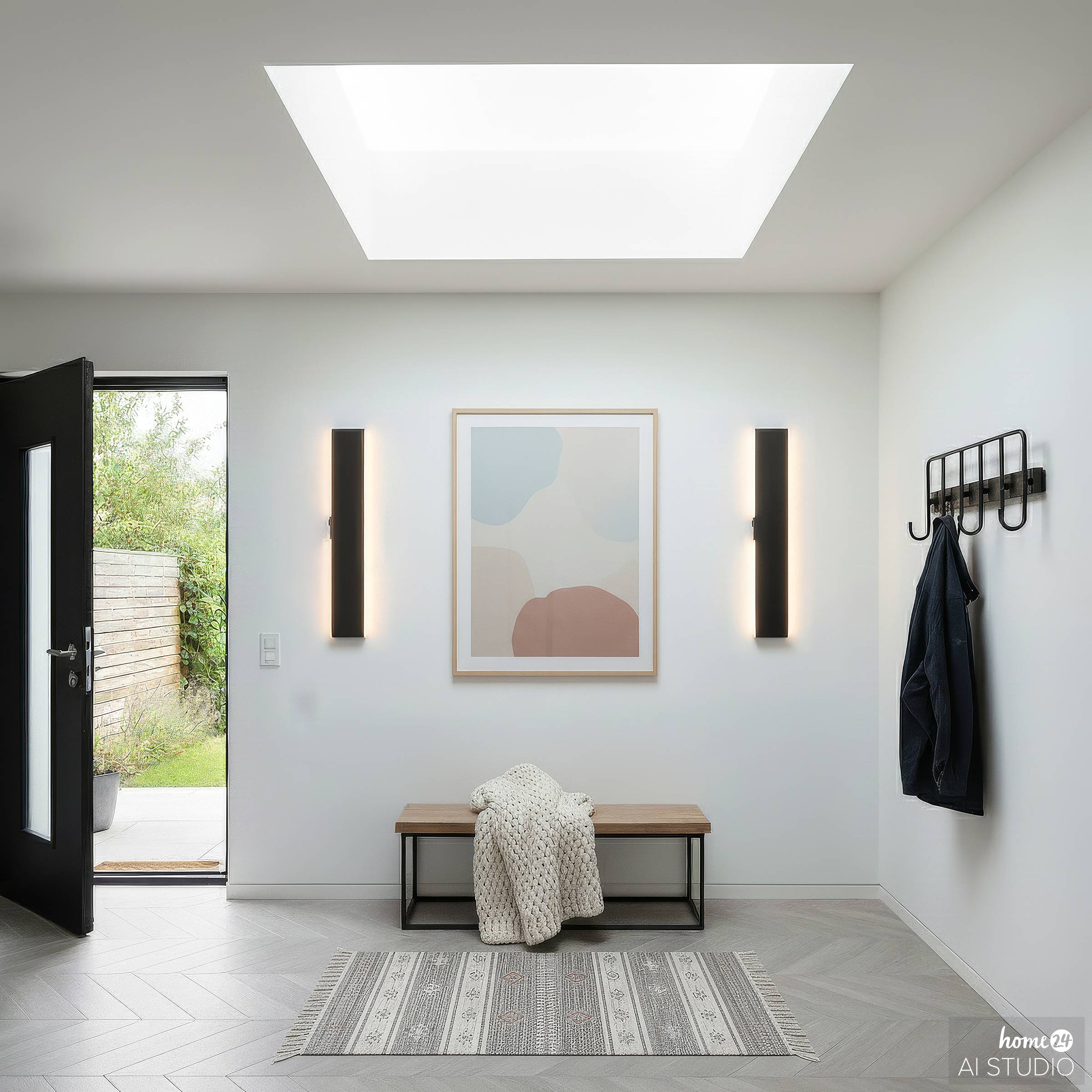 Krim Rechargeable Wall Light Dimmable incl. Remote Control Black