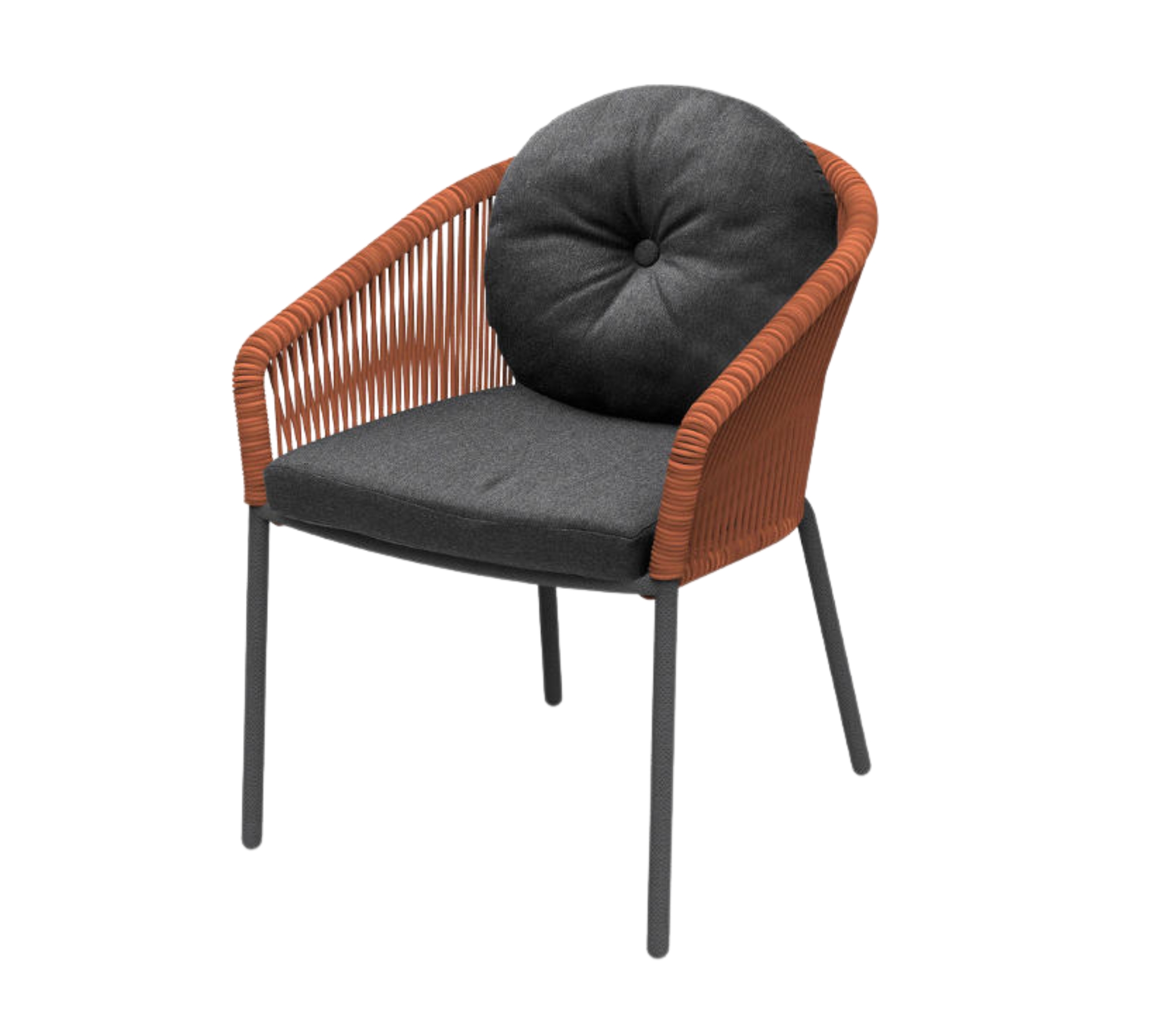 Loop Dining Sessel Aluminium String-Flex Terracotta