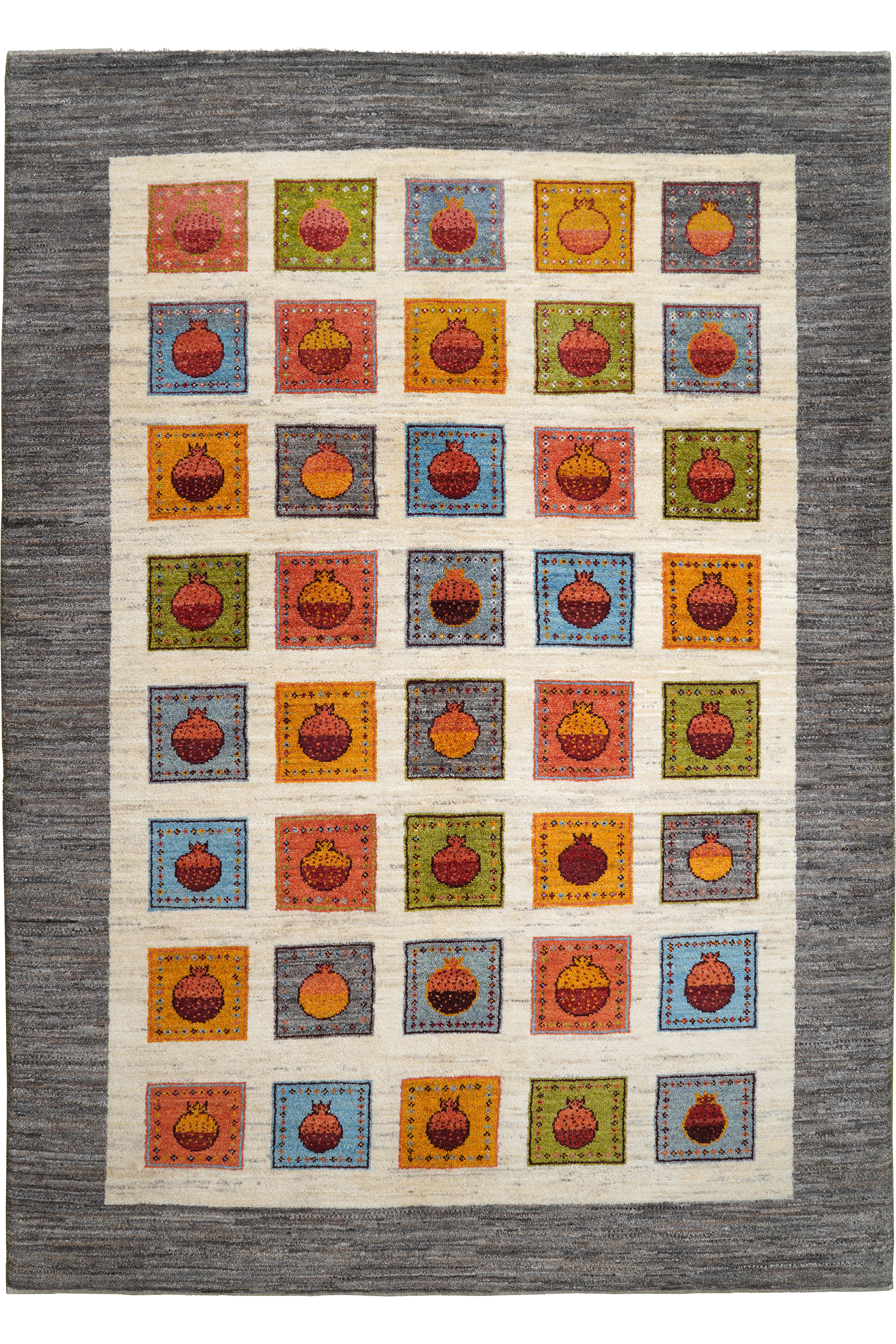 Rizbaf Gabbeh-Teppich Wolle Beige