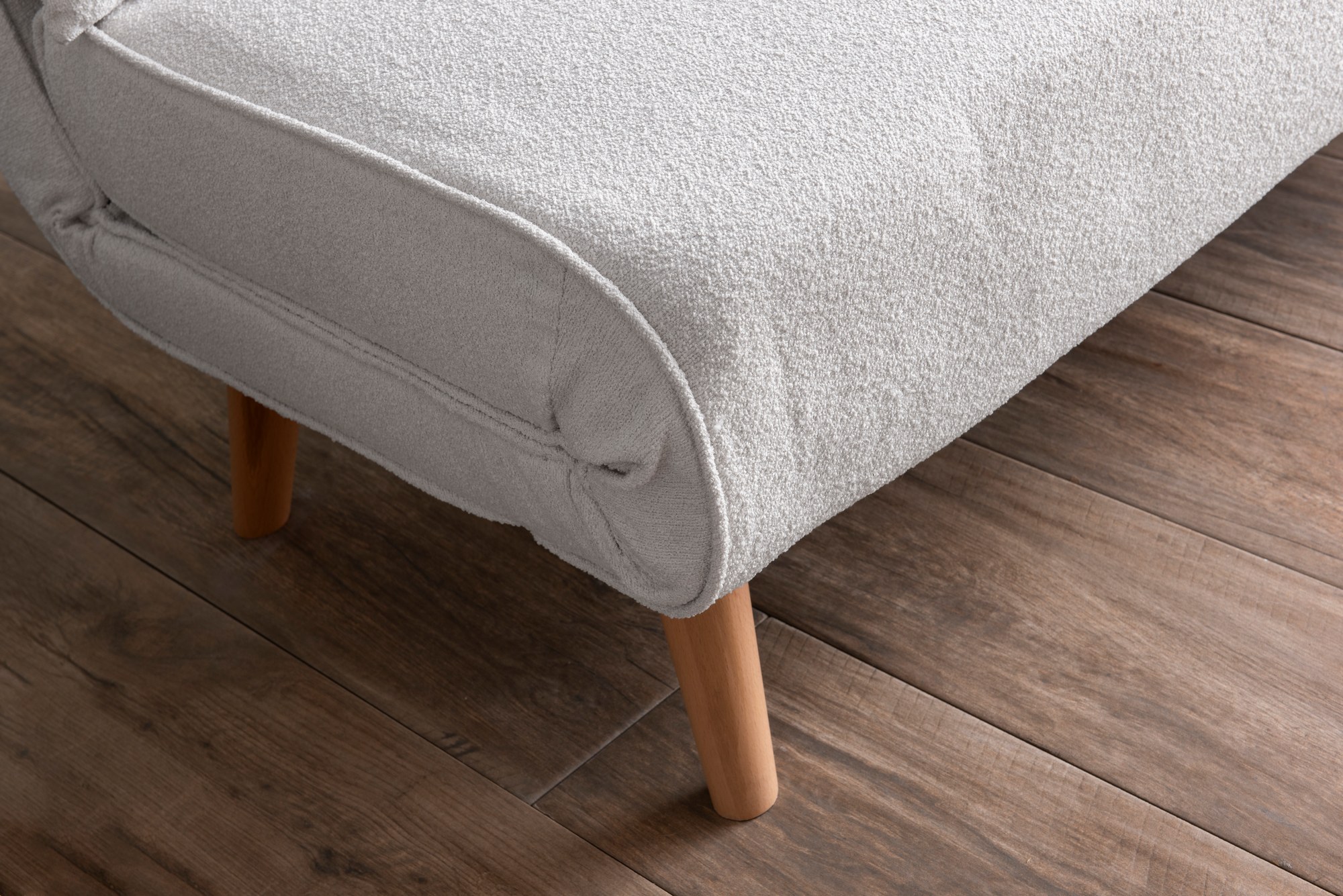 Foldable Sofa Bed 2-Seater White