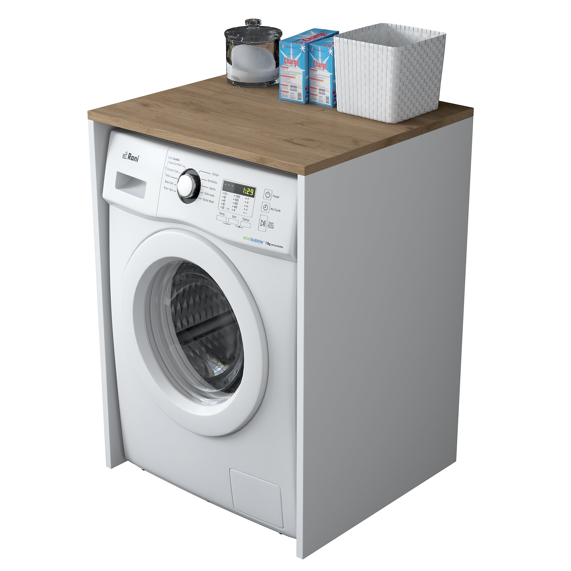 Washing machine cabinet walnut brown 60cm x 91.8cm