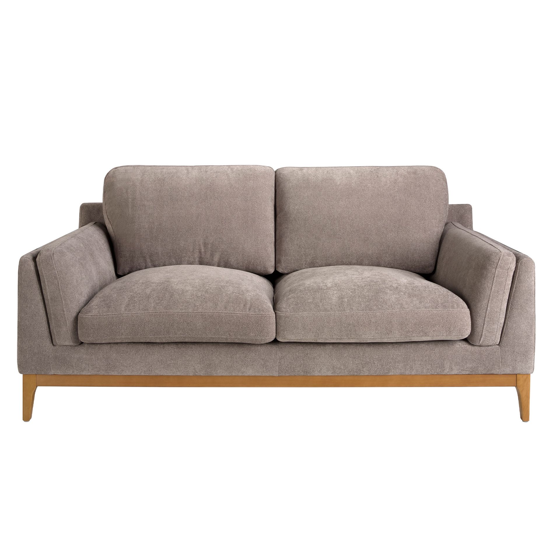 Sofa 2-Sitzer Textil Braun