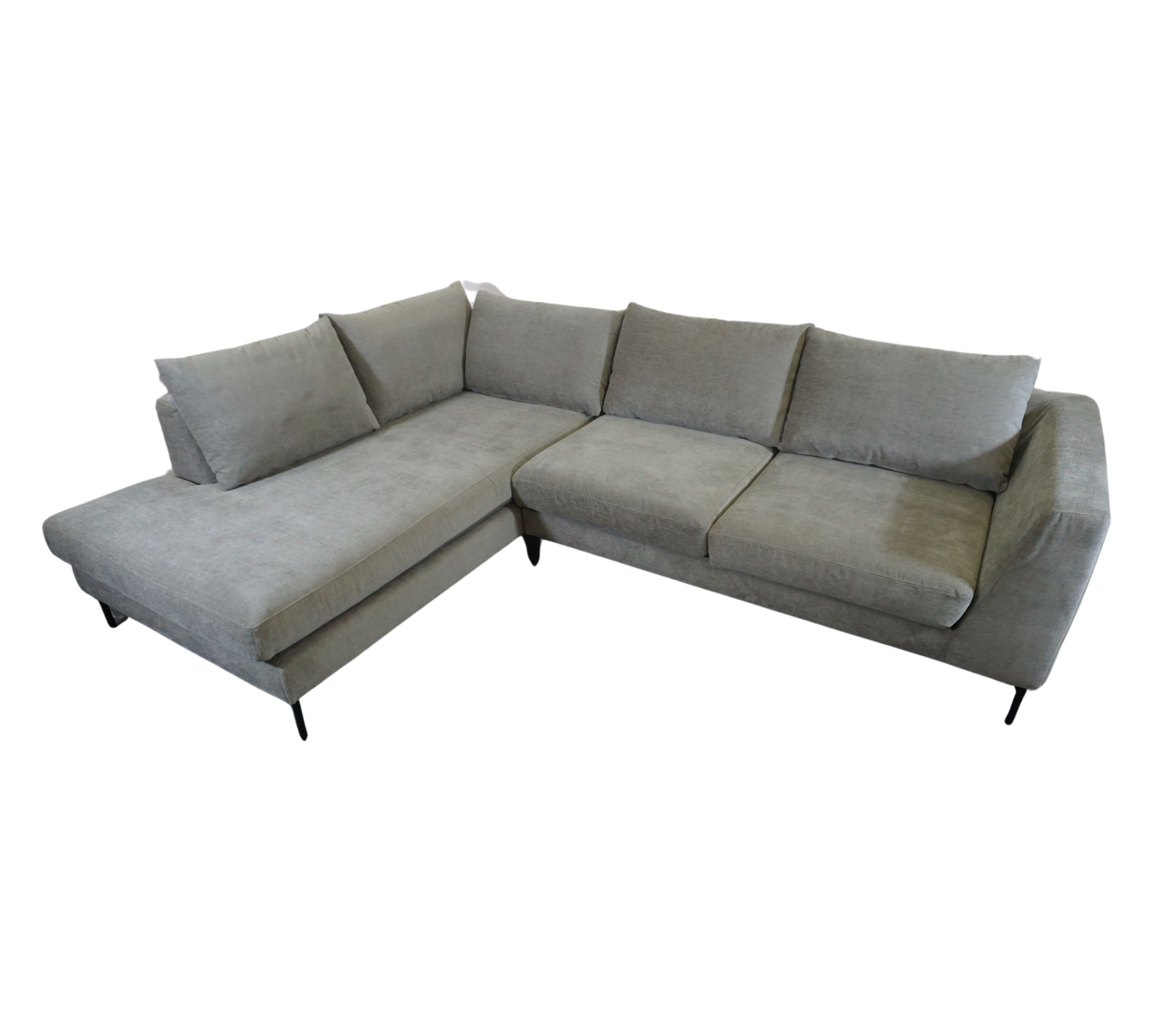 Noa Ecksofa Récamiere Links Planet Grey Green