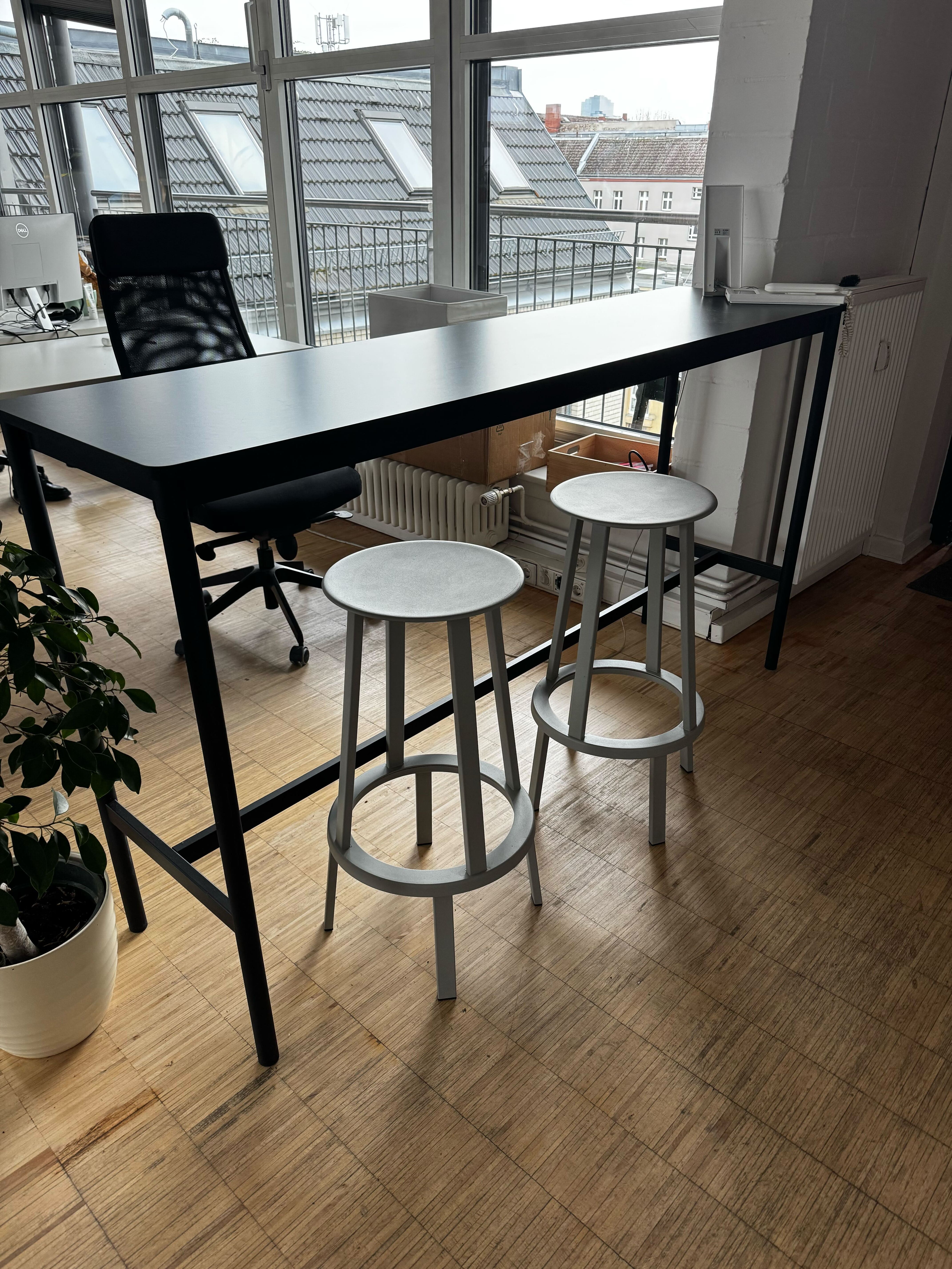 Muuto Base High Table Bar Table Black 190x50x105cm