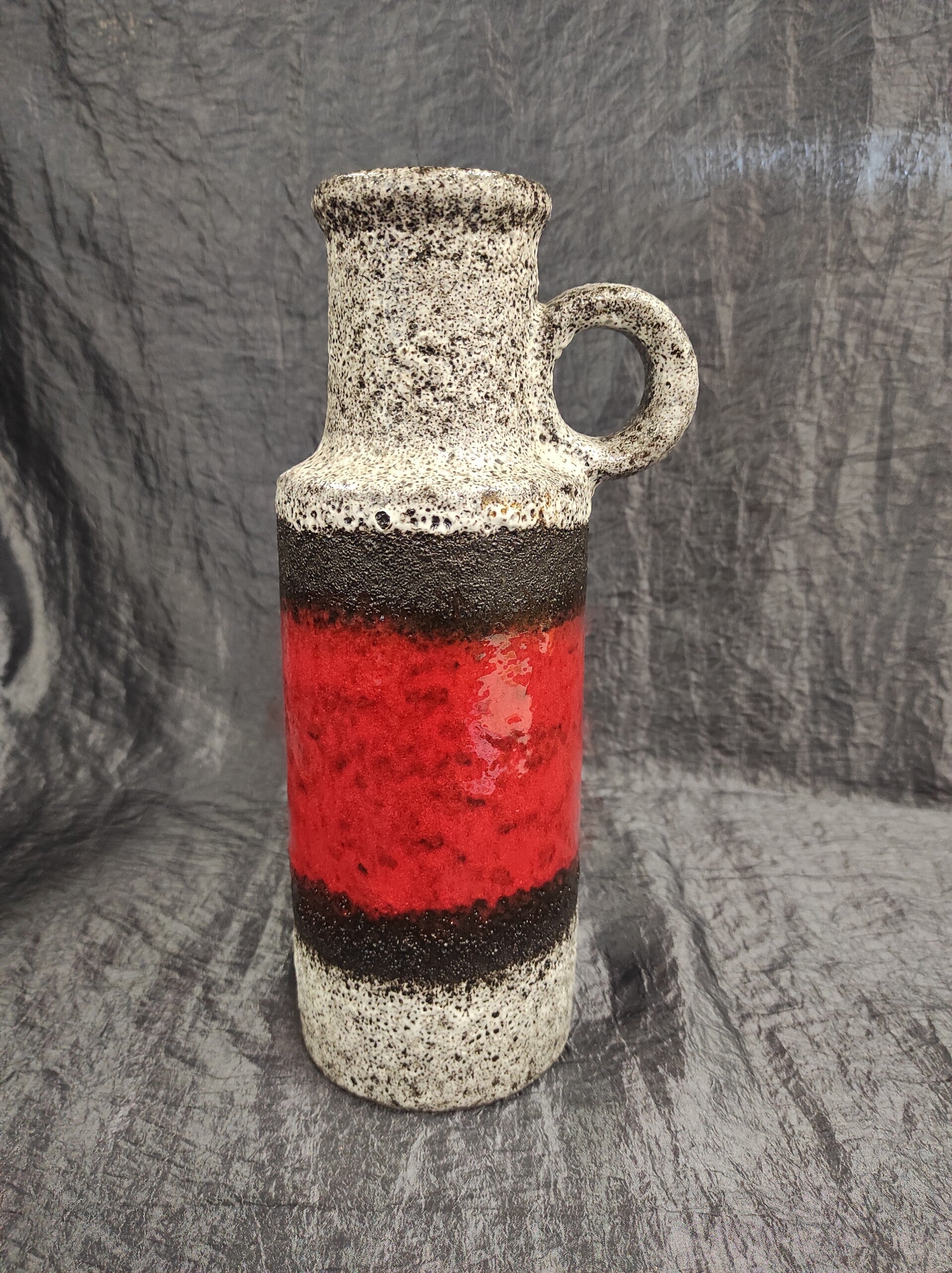 Vintage H 28 Vase Keramik Rot