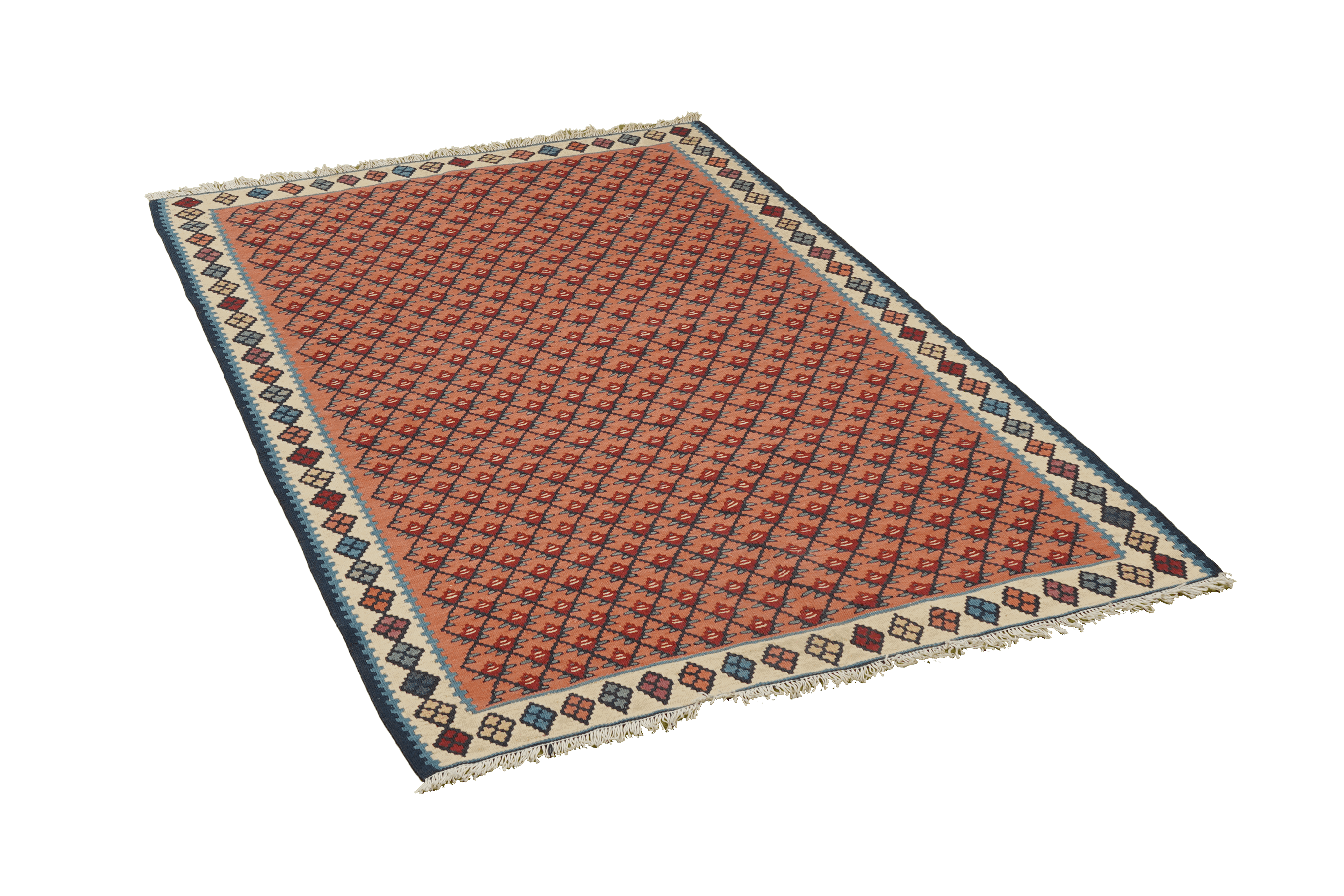 Kilim Senneh Teppich Mehrfarbig