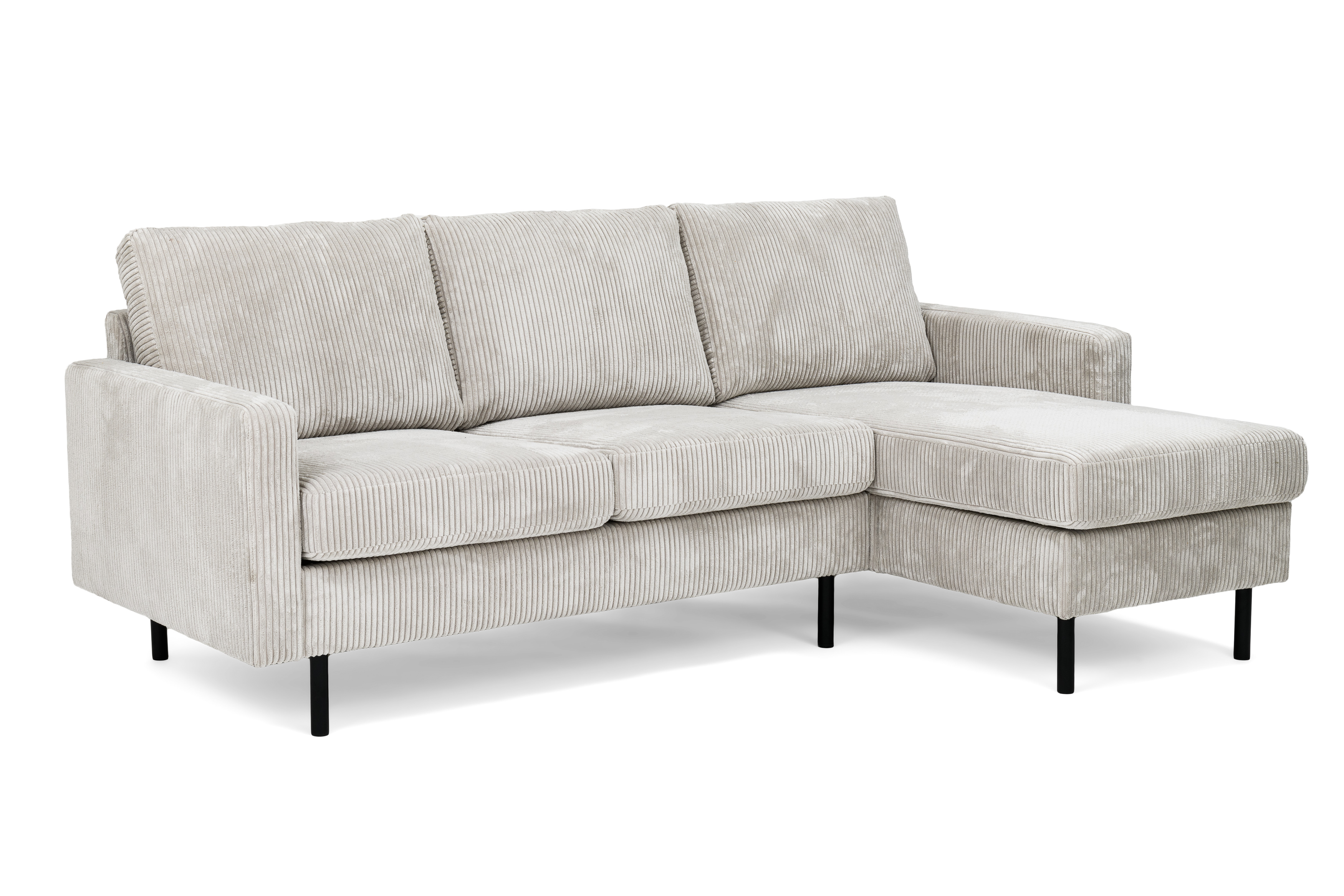 Sofa 3-Sitzer Chaiselongue Links Rechts Creme