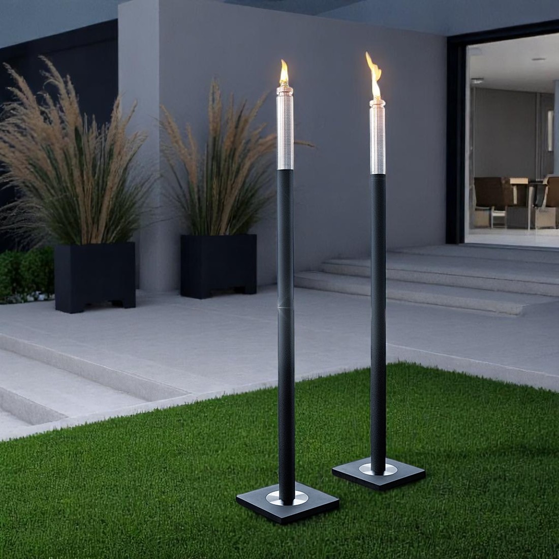 Barra Gartenfackel Für Lampenöl Edelstahl Matt 144cm 65089