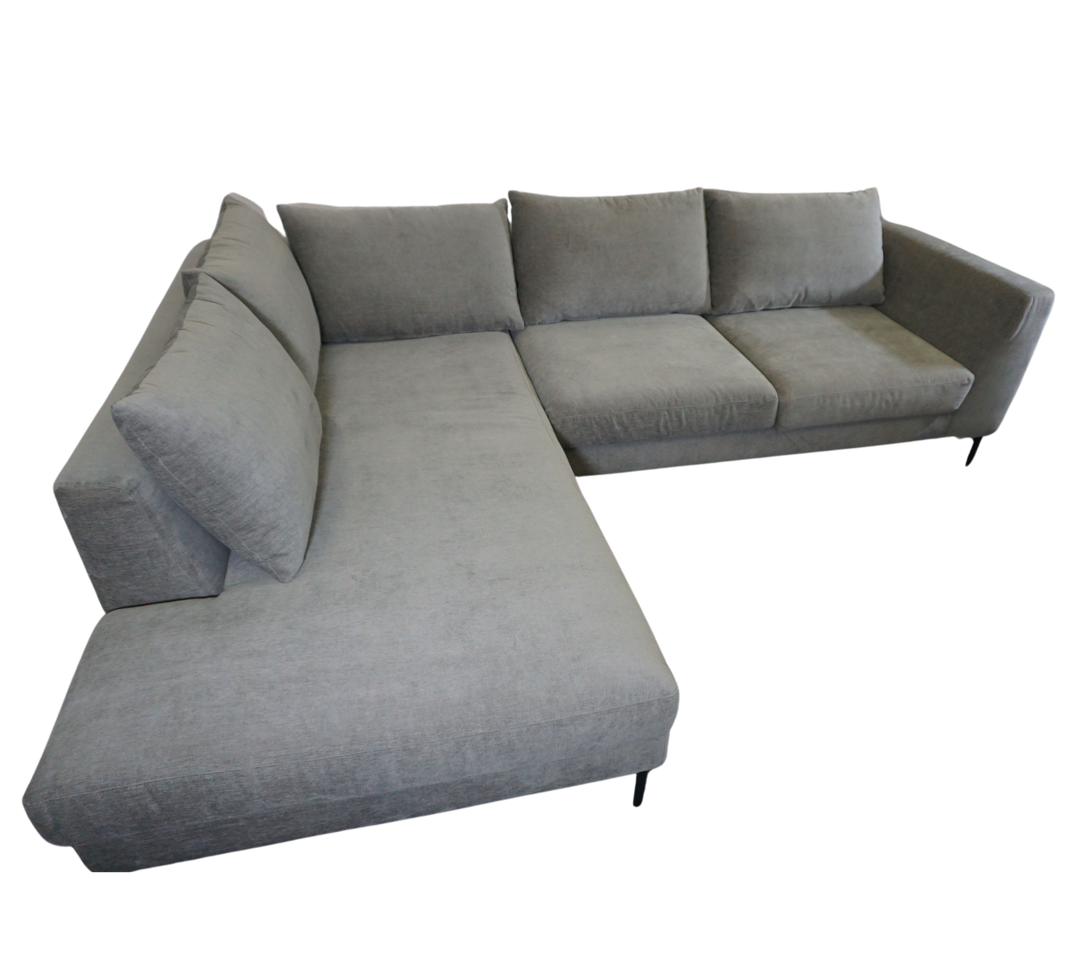 Noa Ecksofa Récamiere Links Planet Grey Green