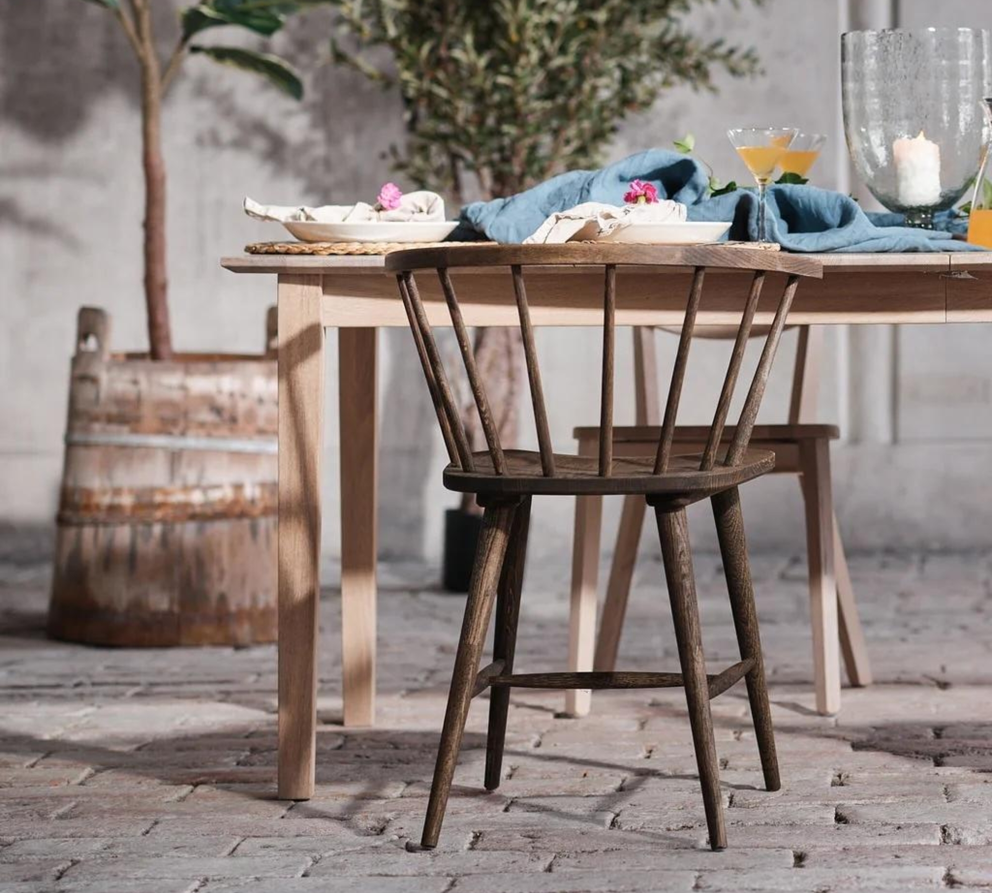 2x Swallow Chair Set Smoked Oak