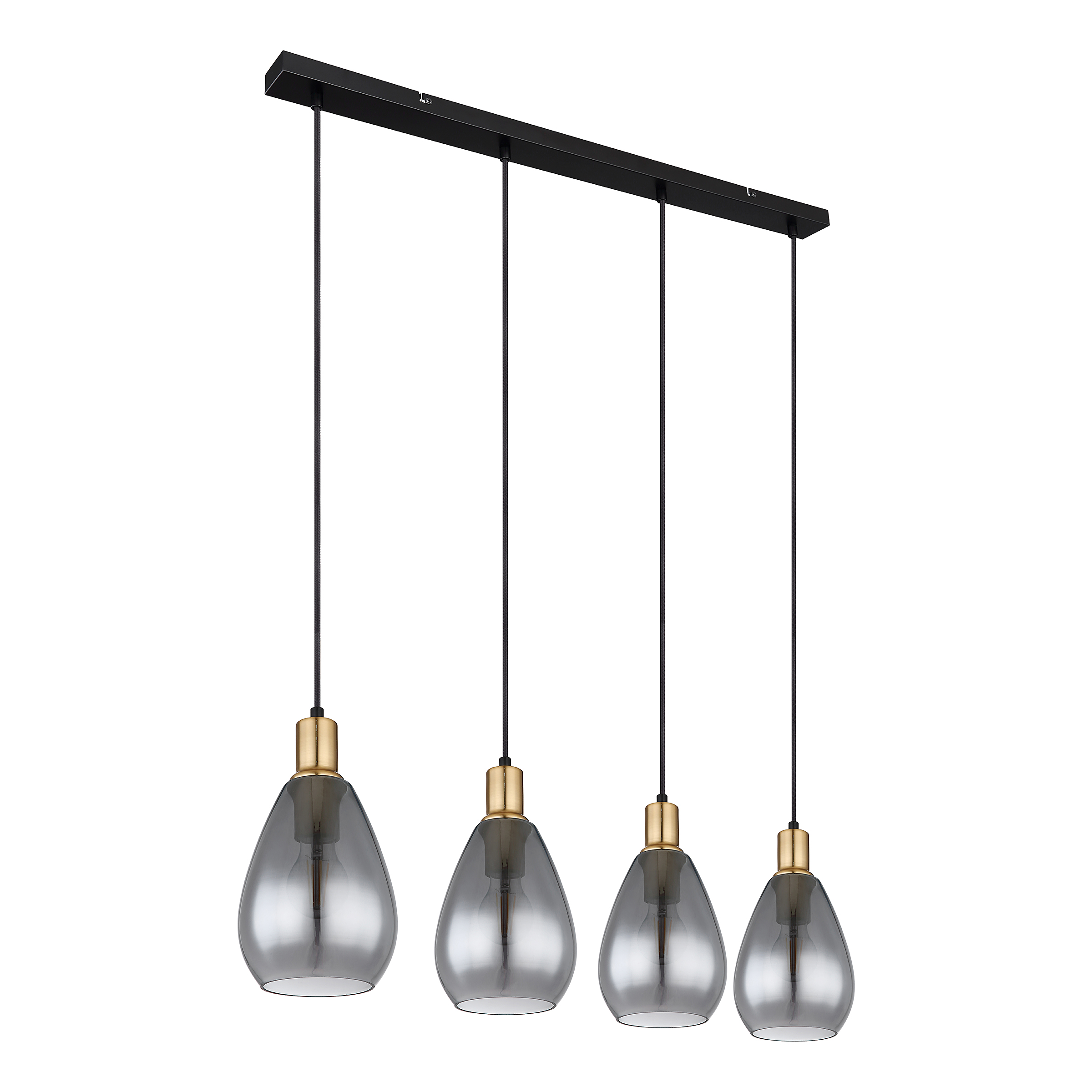 Fanni Type A Pendant Light Smoked Glass Iron Black
