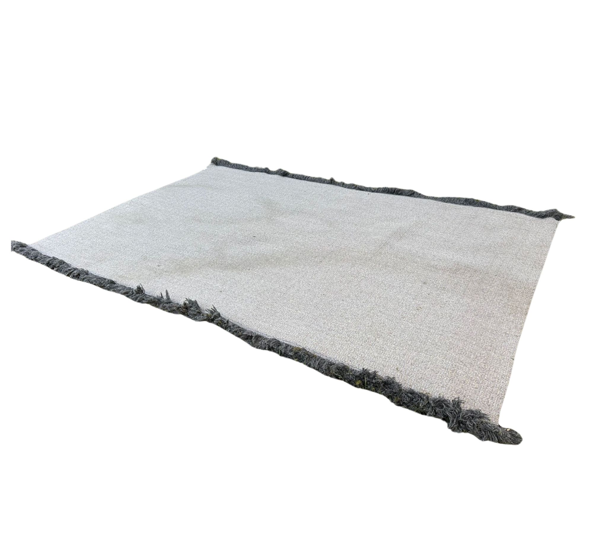 Outdoor Teppich Textil Grau 300 x 200 cm